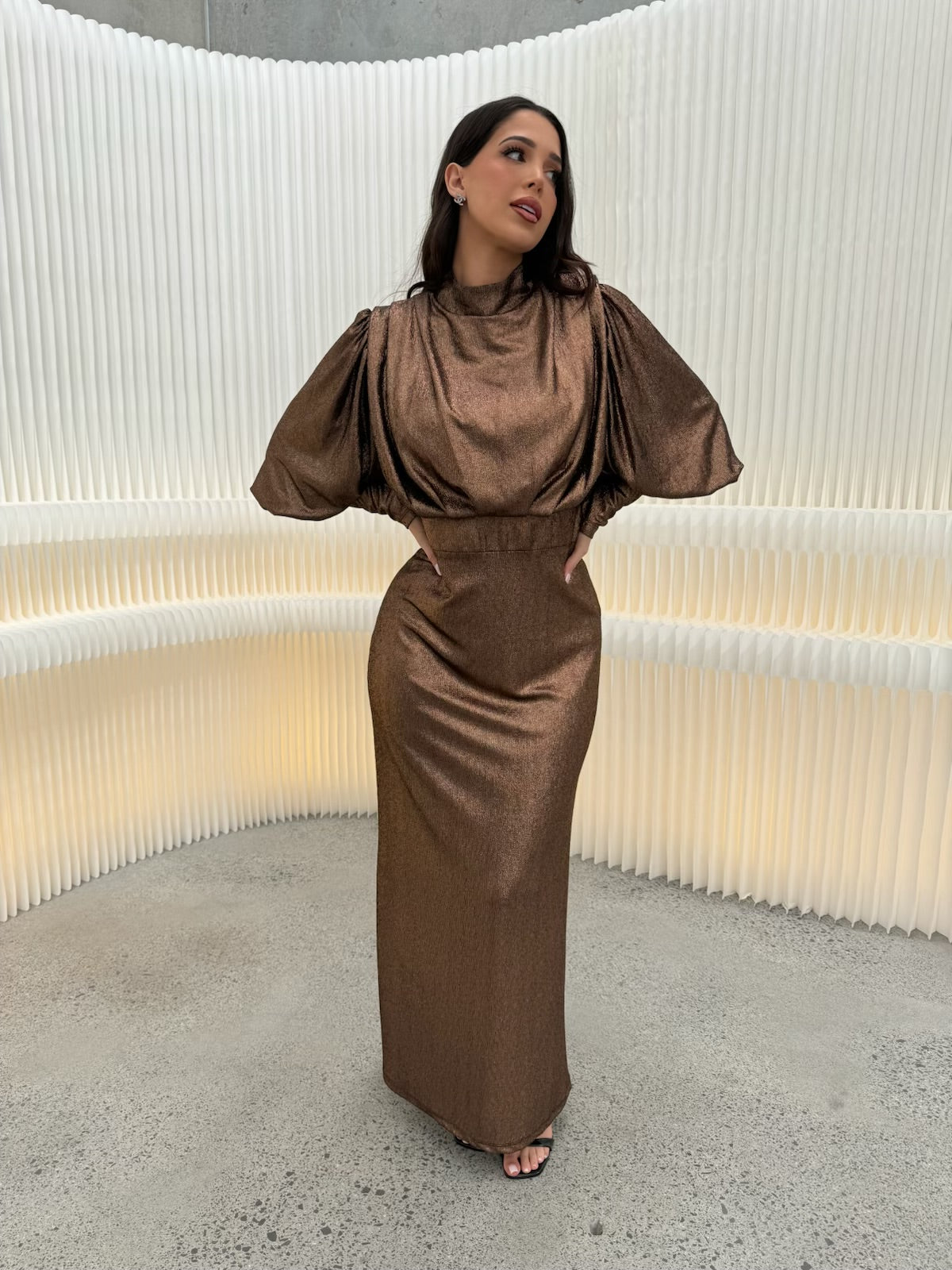 Shimmer safa dress