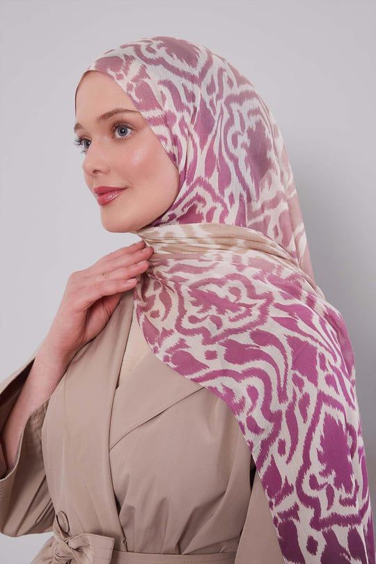 Ikat Mirage Ombré Modal Hijab Lite – Soft Lightweight Scarf