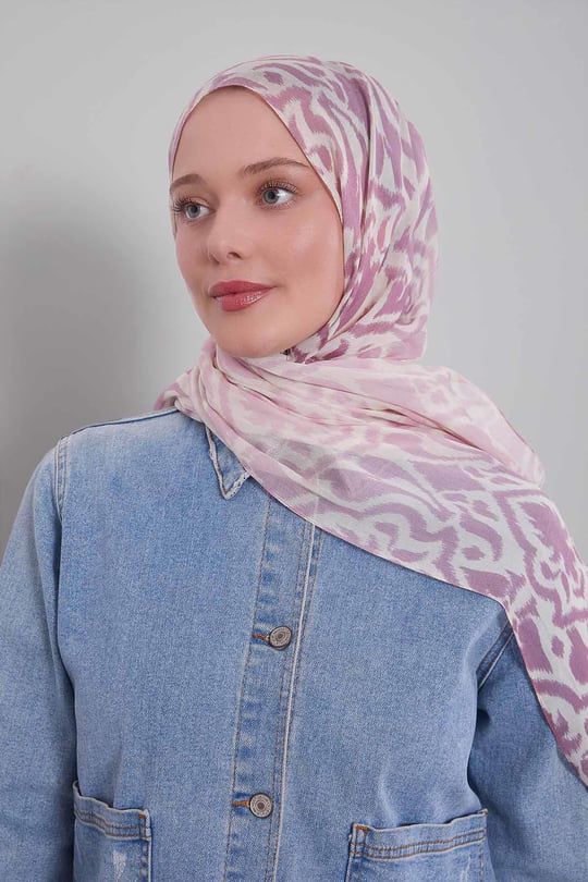 Ikat Mirage Ombré Modal Hijab Lite – Soft Lightweight Scarf