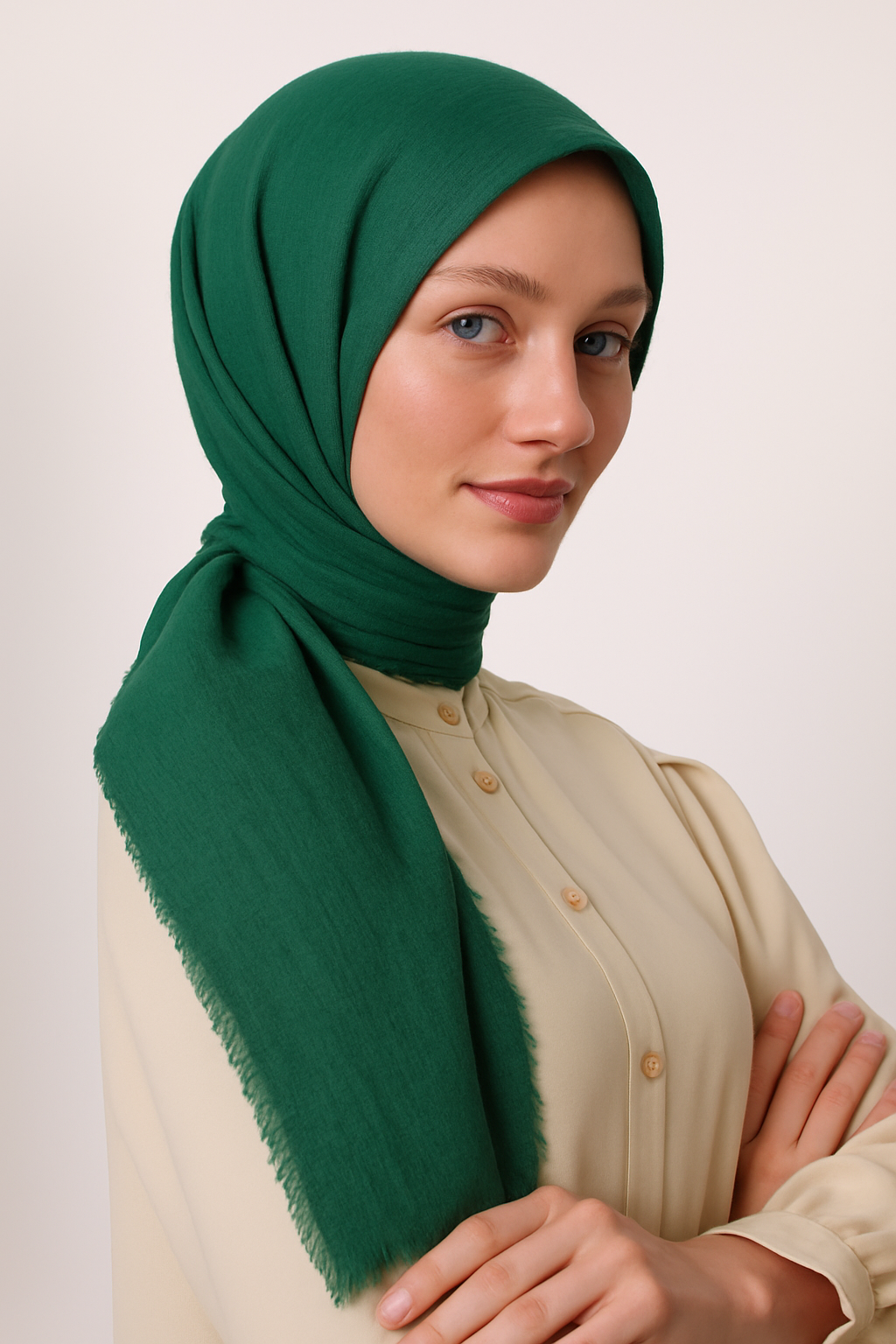 Wrinkle-Free Cotton Hijab-Square shape