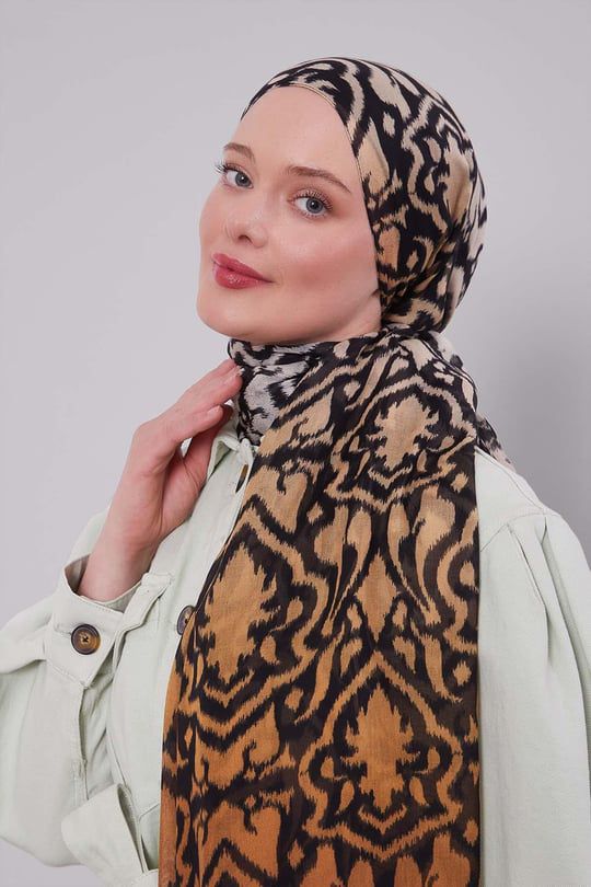 Ikat Mirage Ombré Modal Hijab Lite – Soft Lightweight Scarf