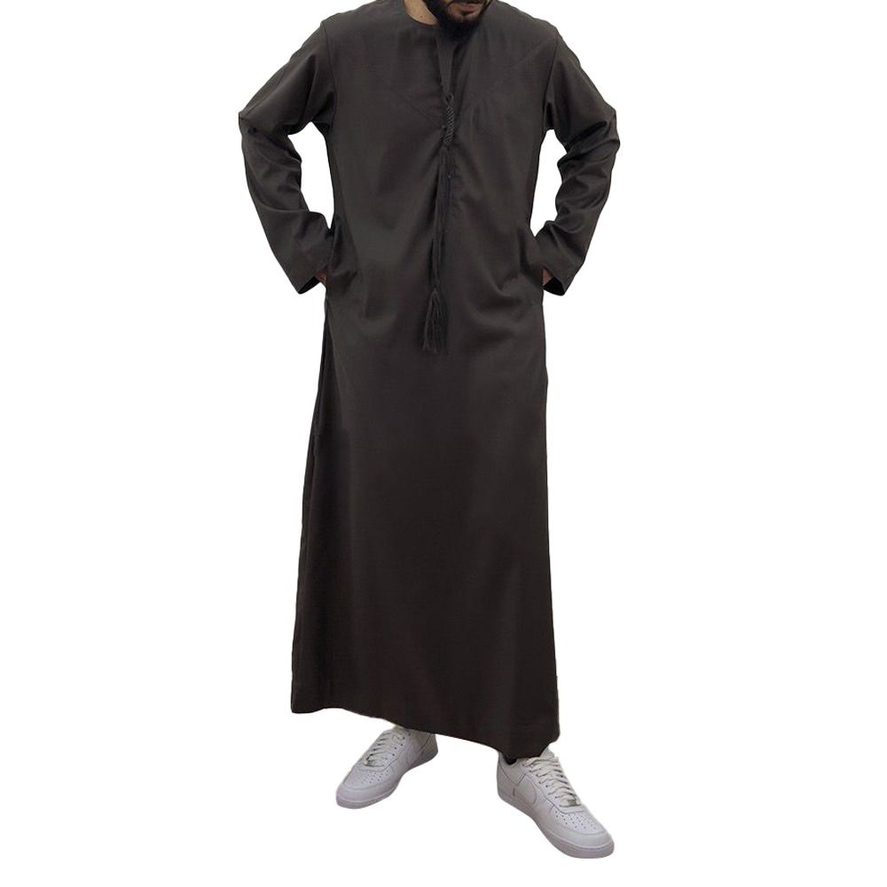 Premium Emirati Thobe – Ash Brown