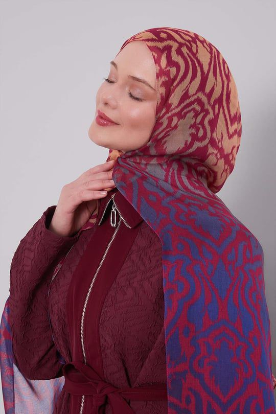 Ikat Mirage Ombré Modal Hijab Lite – Soft Lightweight Scarf