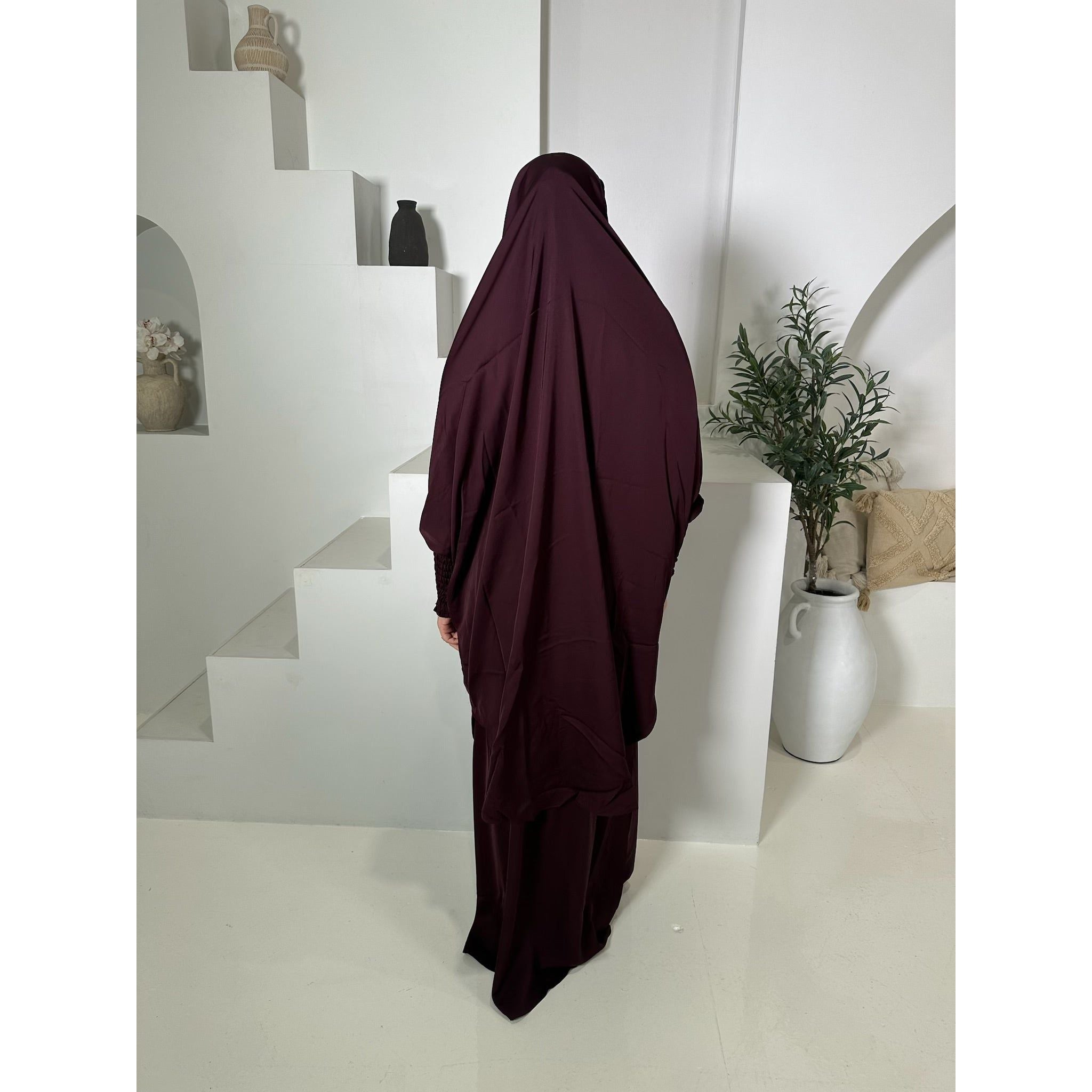 Two pieces jilbab-old burgundy