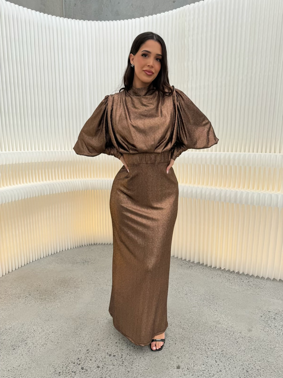 Shimmer safa dress