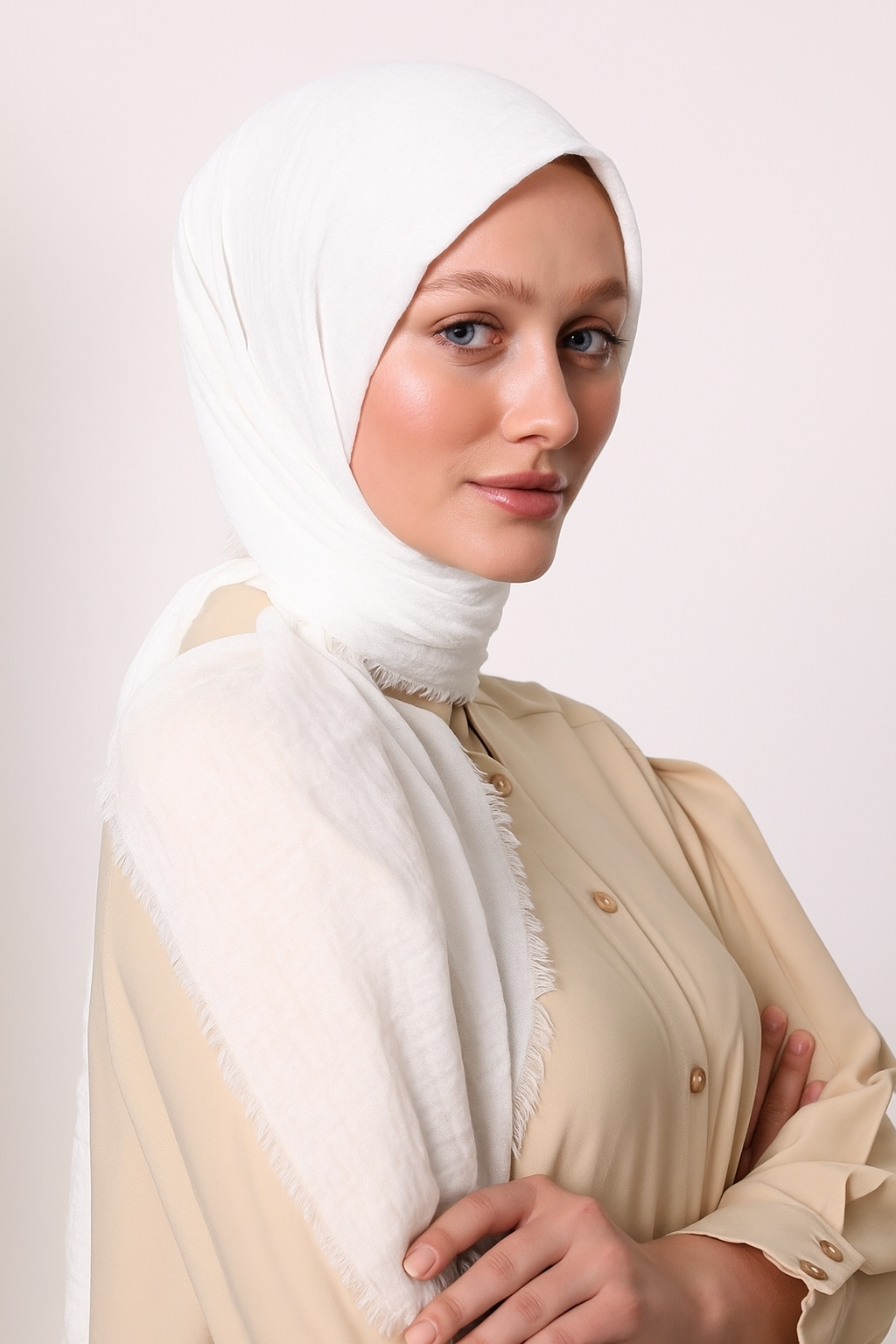 Wrinkle-Free Cotton Hijab-Square shape