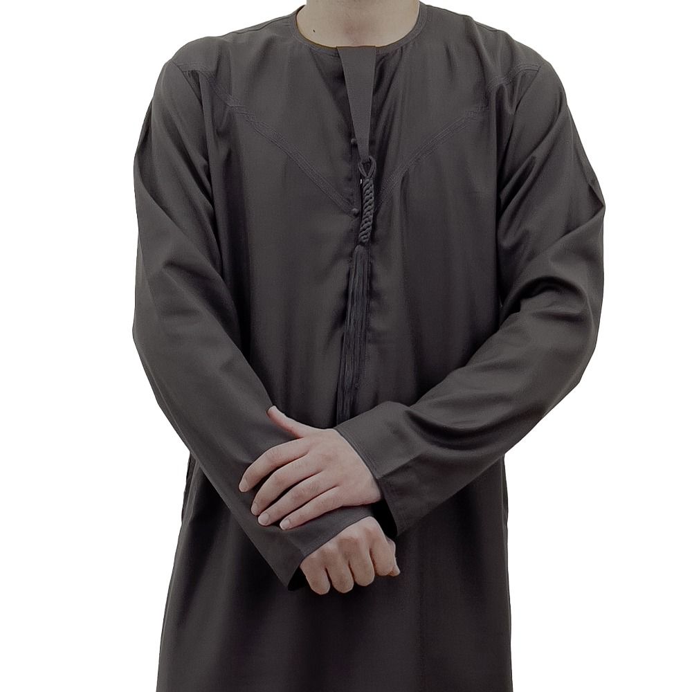 Premium Emirati Thobe – Ash Brown