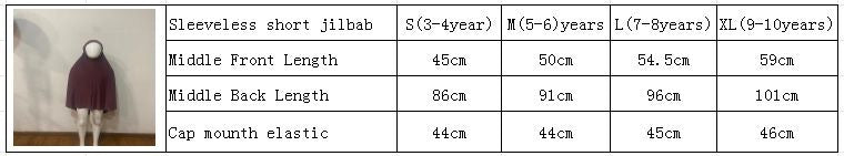 Girls Sleeveless Jilbab