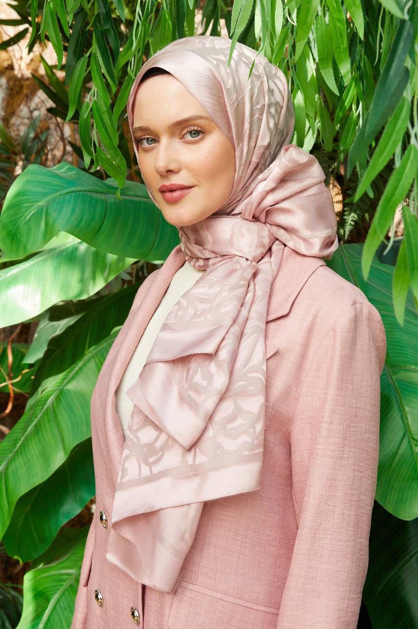 Floral Pattern Deluxe Devore Hijab/Shawl – Elegant Lightweight Scarf