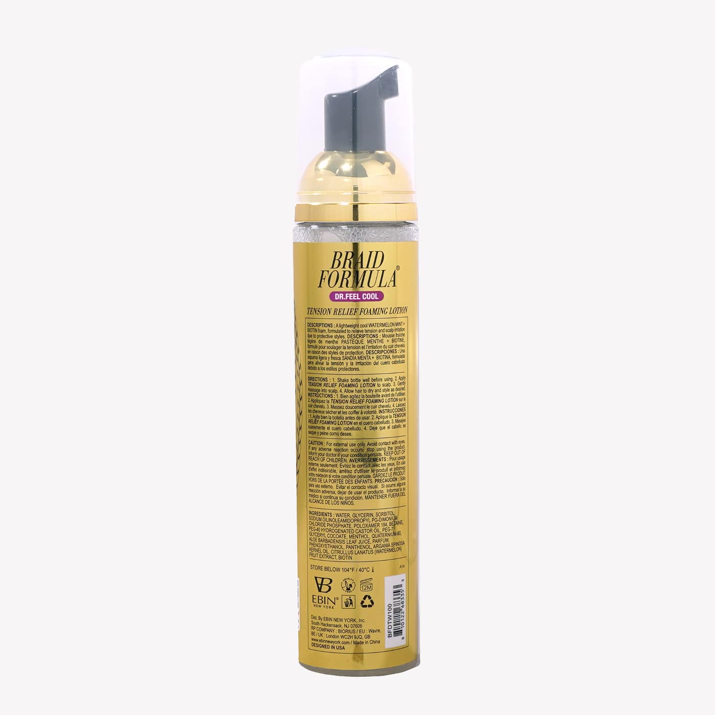 Dr. Feel Cool Tension Relief Foaming Lotion - Watermelon Mint + Biotin (100ML)