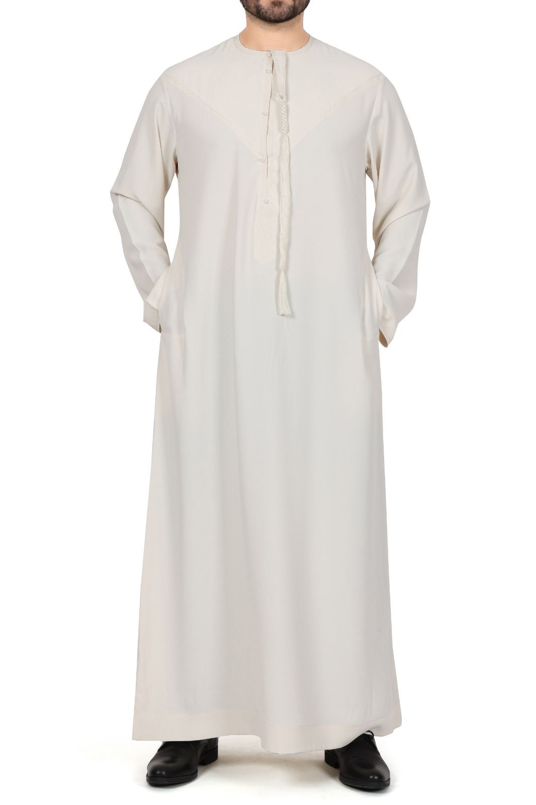 Emirati Style Men Thobe Premium Zibda Fabric