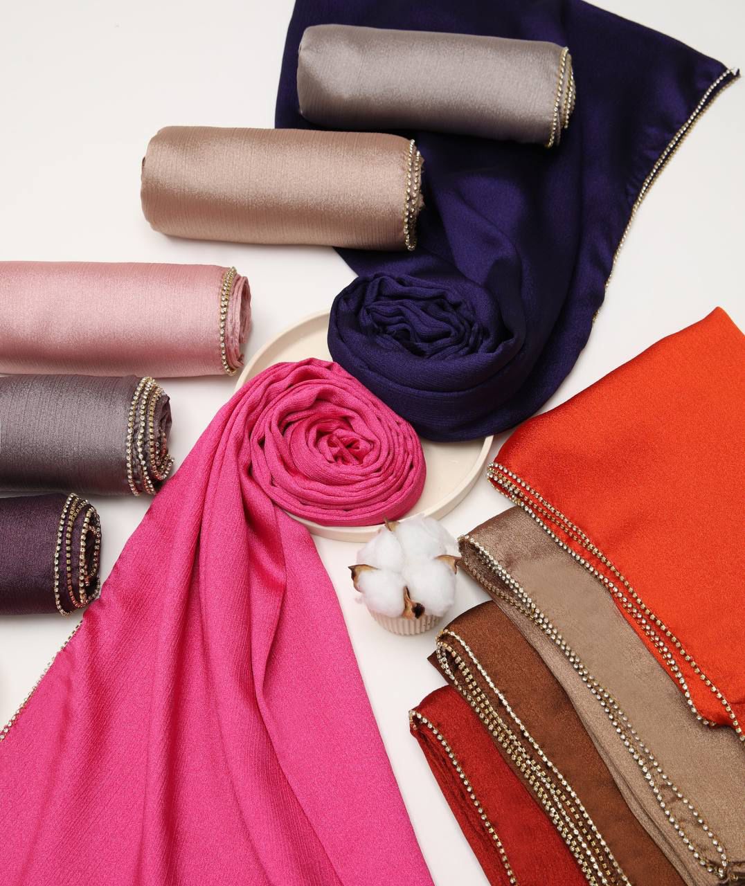 Crystal Stone Hijab – Elegant Sparkle Modest Headscarf