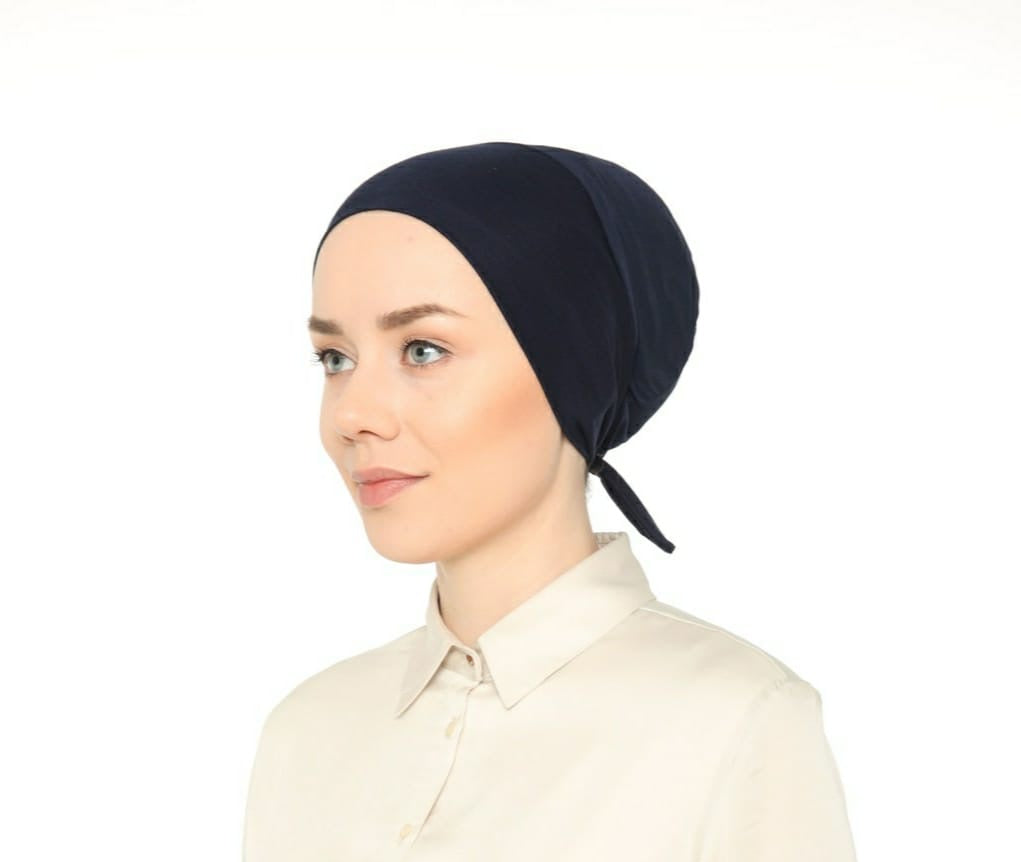 Mesh Tie-back Hijab Under cap