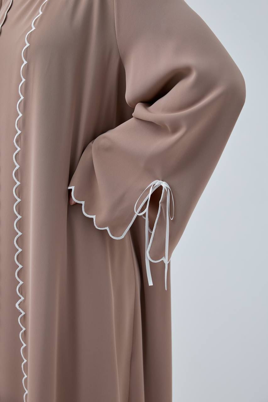 Ribbon Grace Abaya – Elegant Bow Detail
