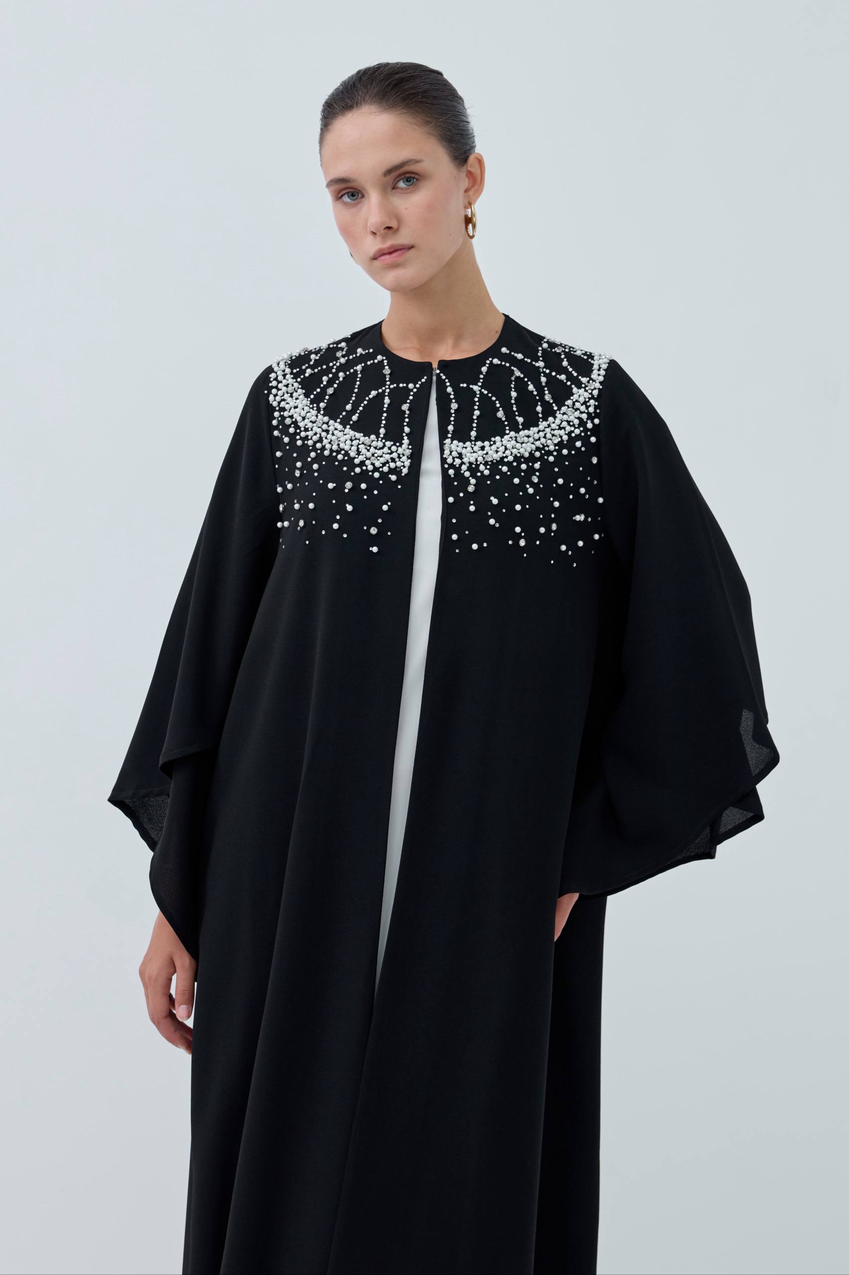 Noor Pearl Embellishments Abaya