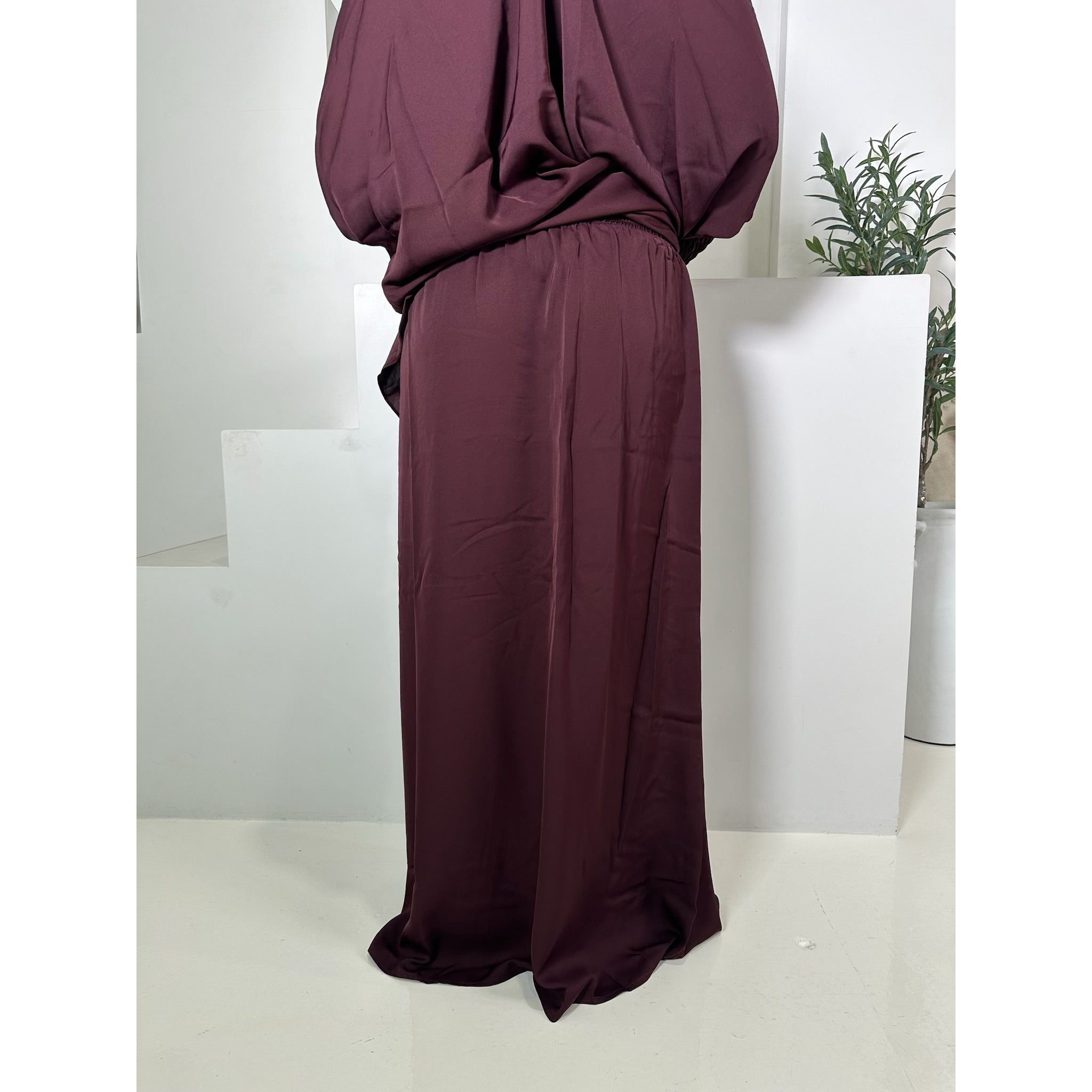 Two pieces jilbab-old burgundy