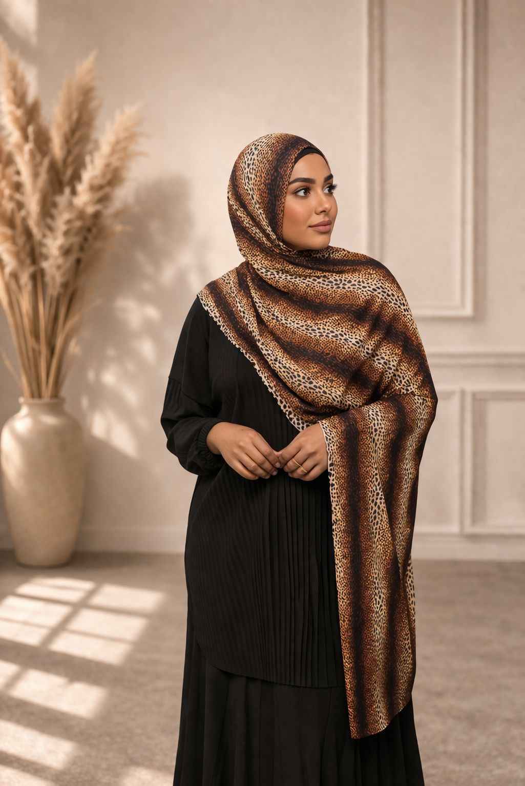 Printed Jersey Hijab – Soft Stretch Everyday Scarf