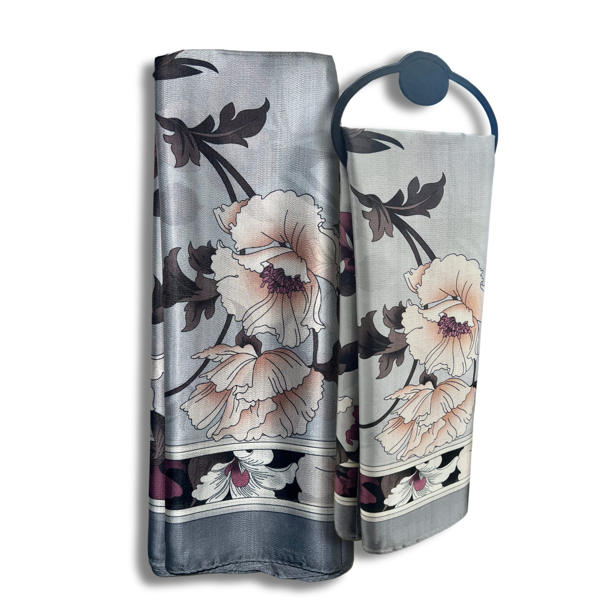 Chain pattern silk hijab