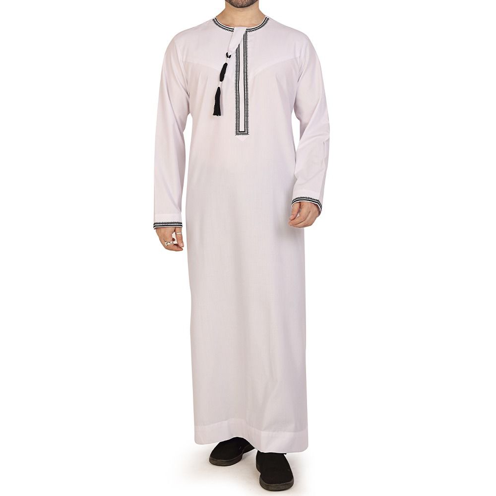 Premium embroidered Omani Thobe
