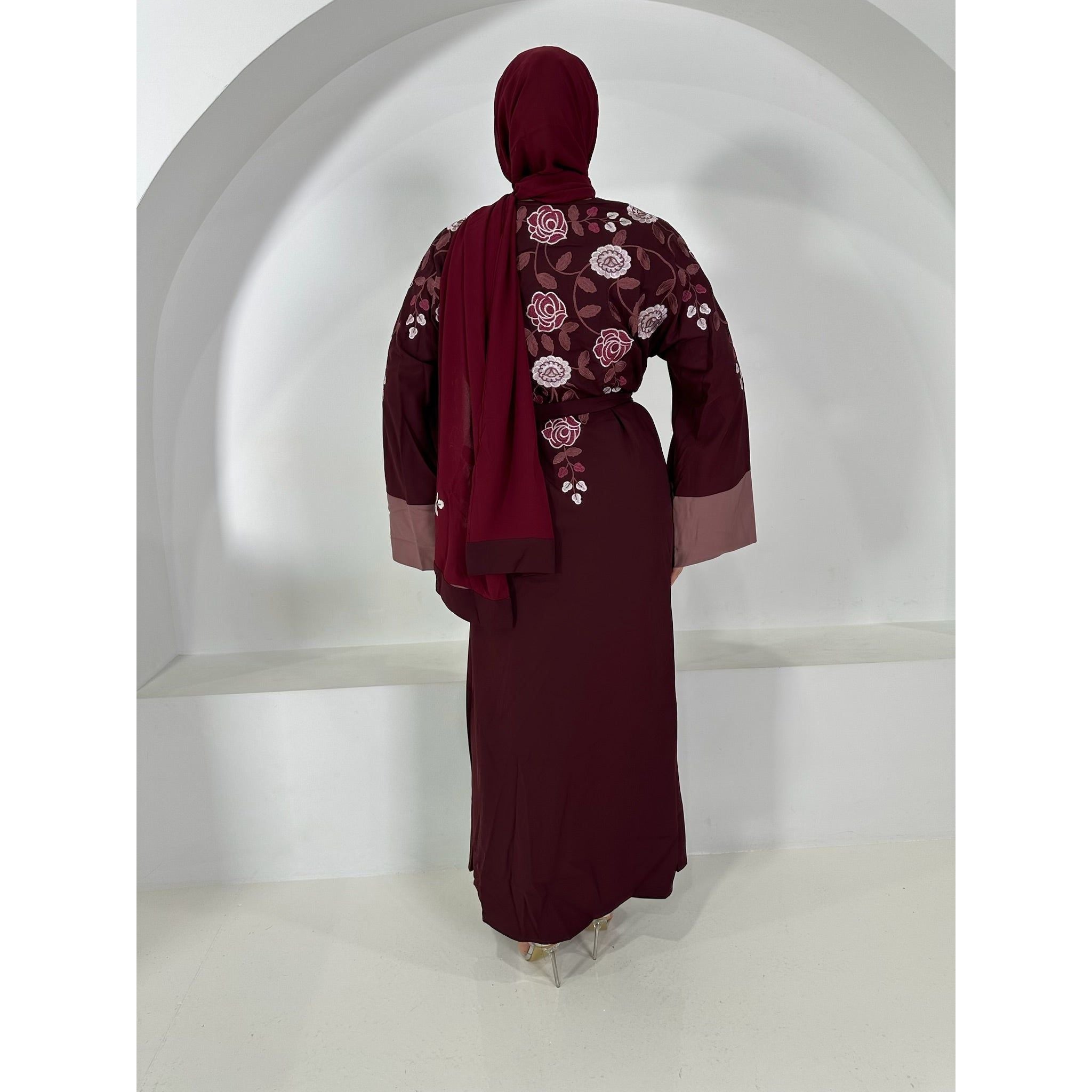 Yasmin Abaya in Maroon