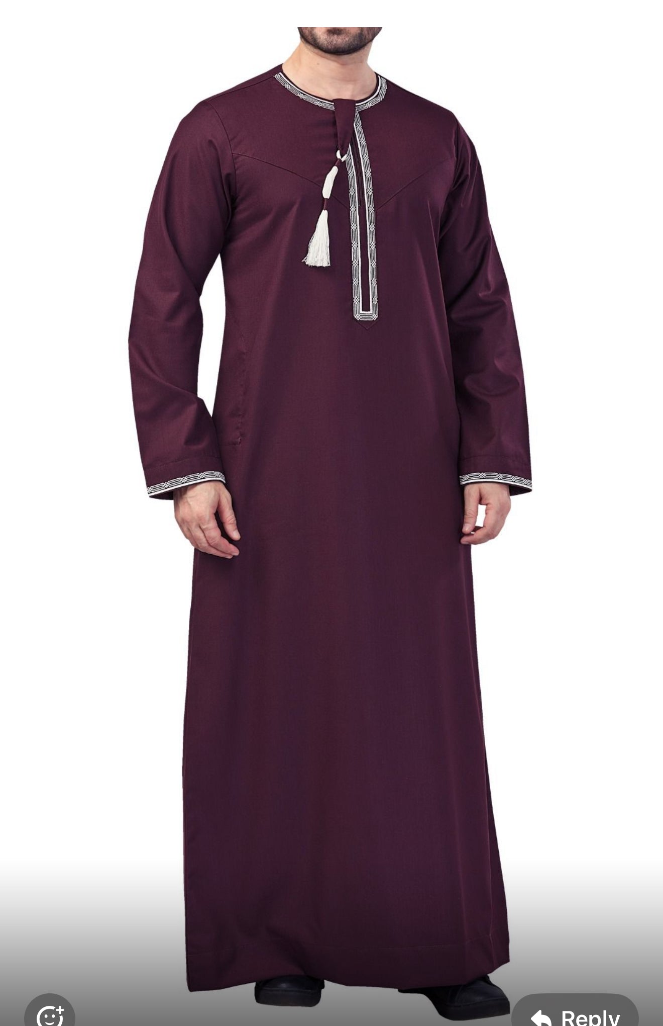 Premium embroidered Omani Thobe