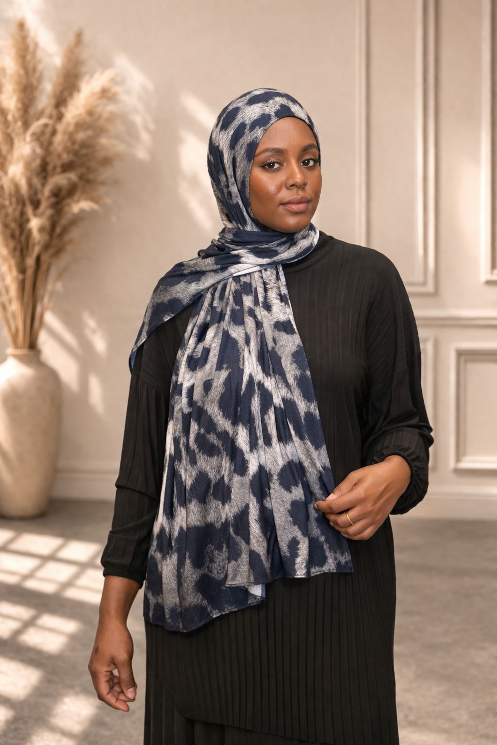 Printed Jersey Hijab – Soft Stretch Everyday Scarf
