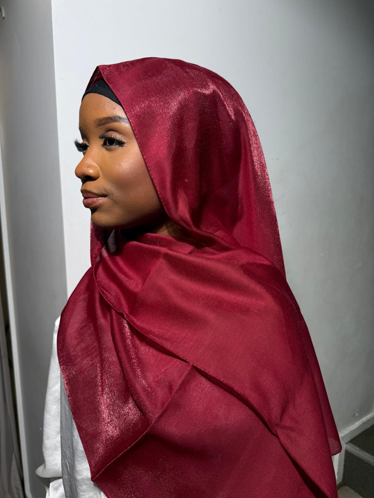 Luxury shiny formal hijab