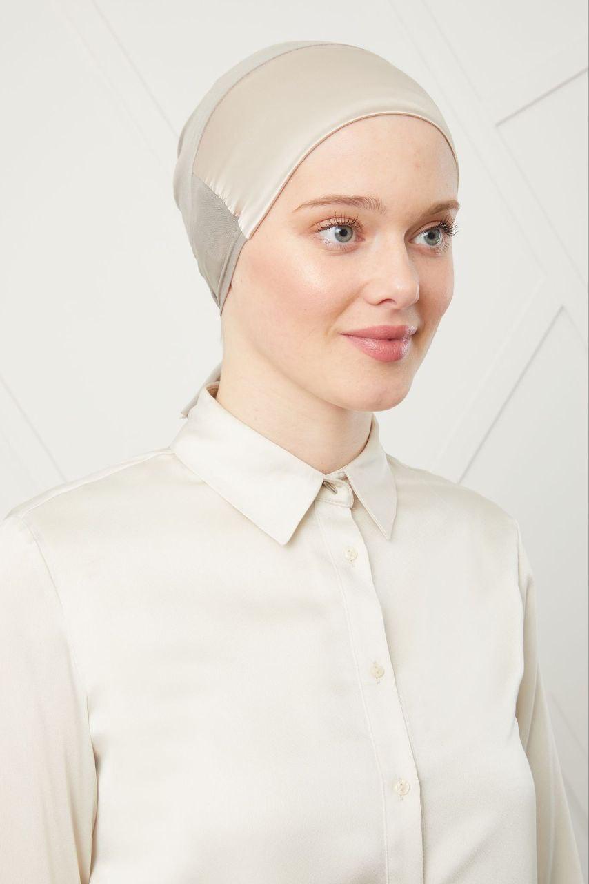 Protective Satin Hijab Under Cap – Comfort & Hair Care