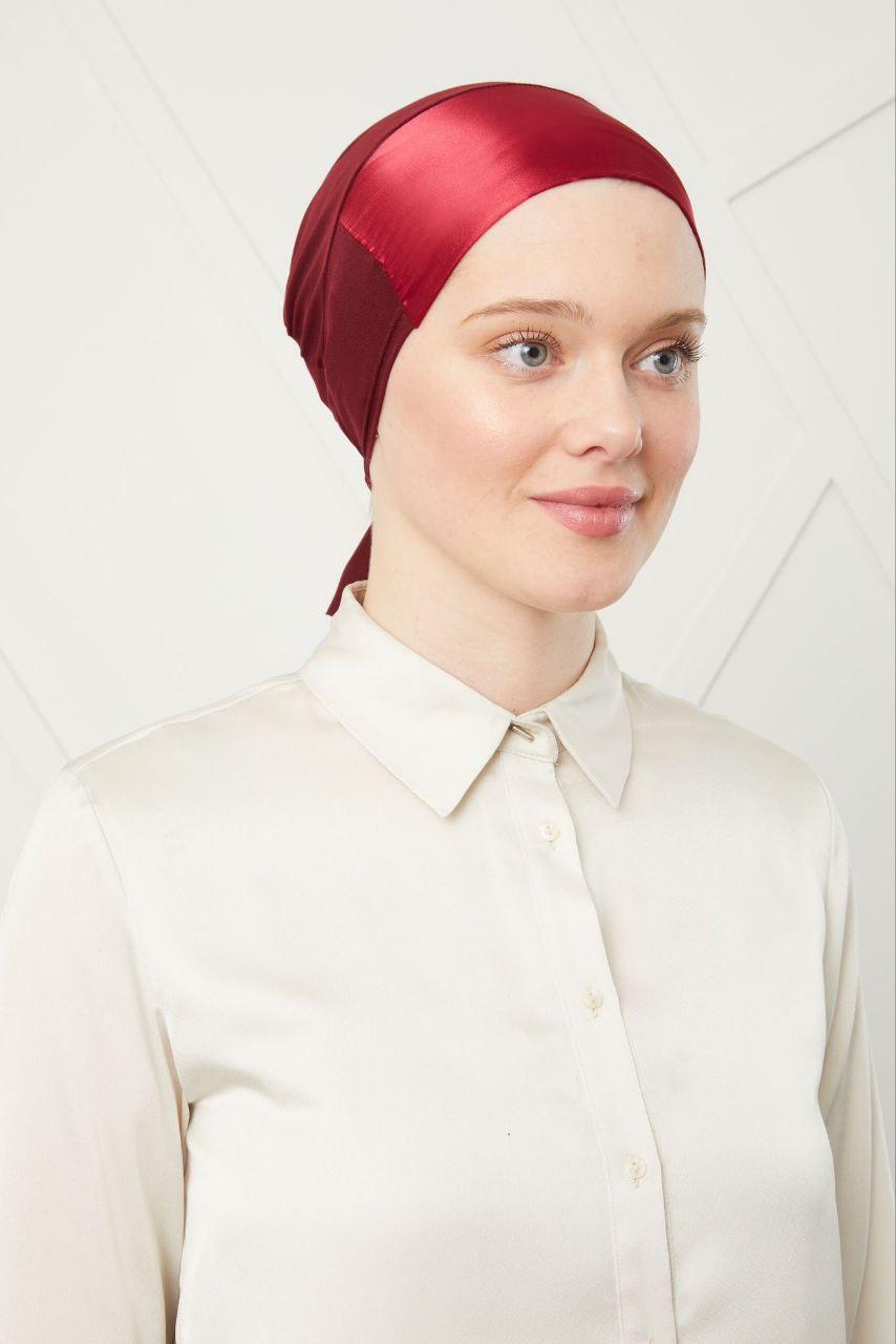 Protective Satin Hijab Under Cap – Comfort & Hair Care