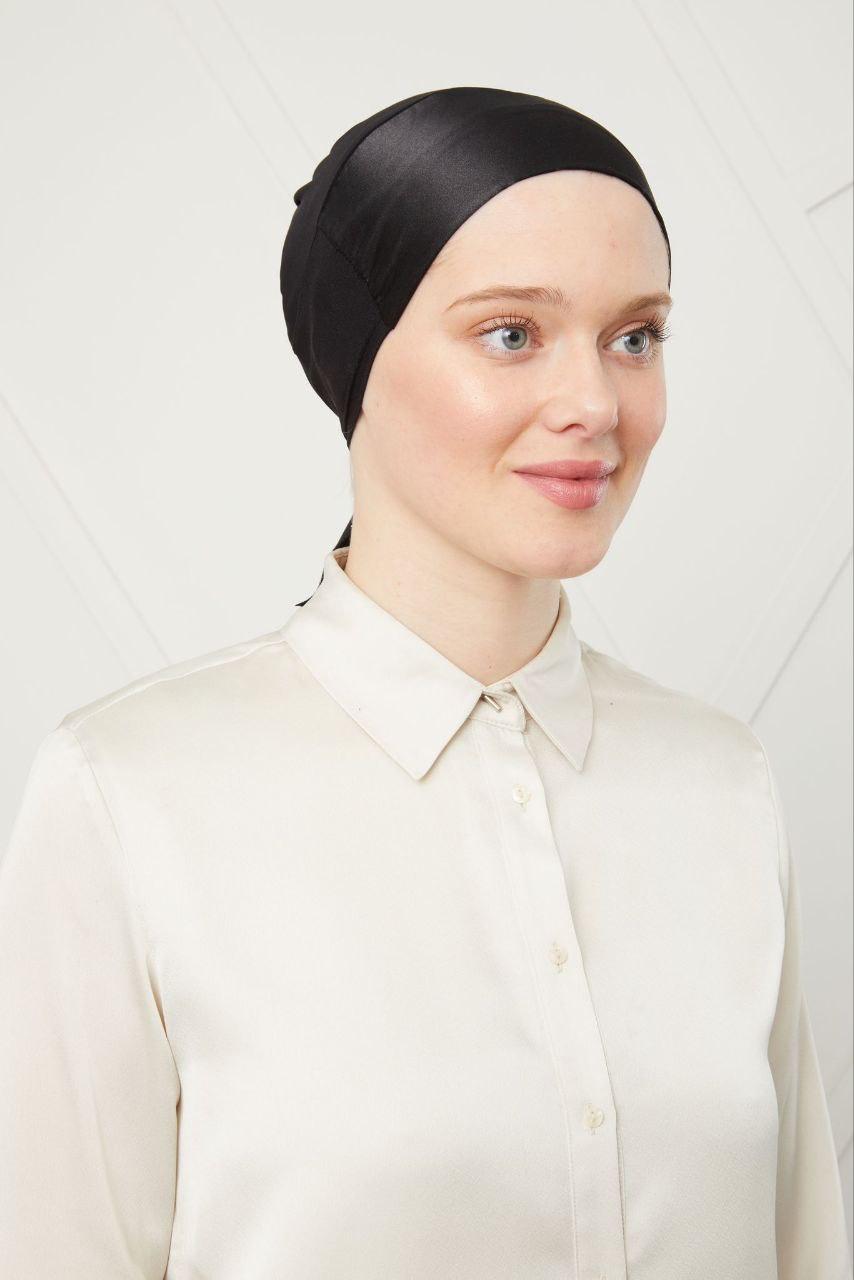Protective Satin Hijab Under Cap – Comfort & Hair Care