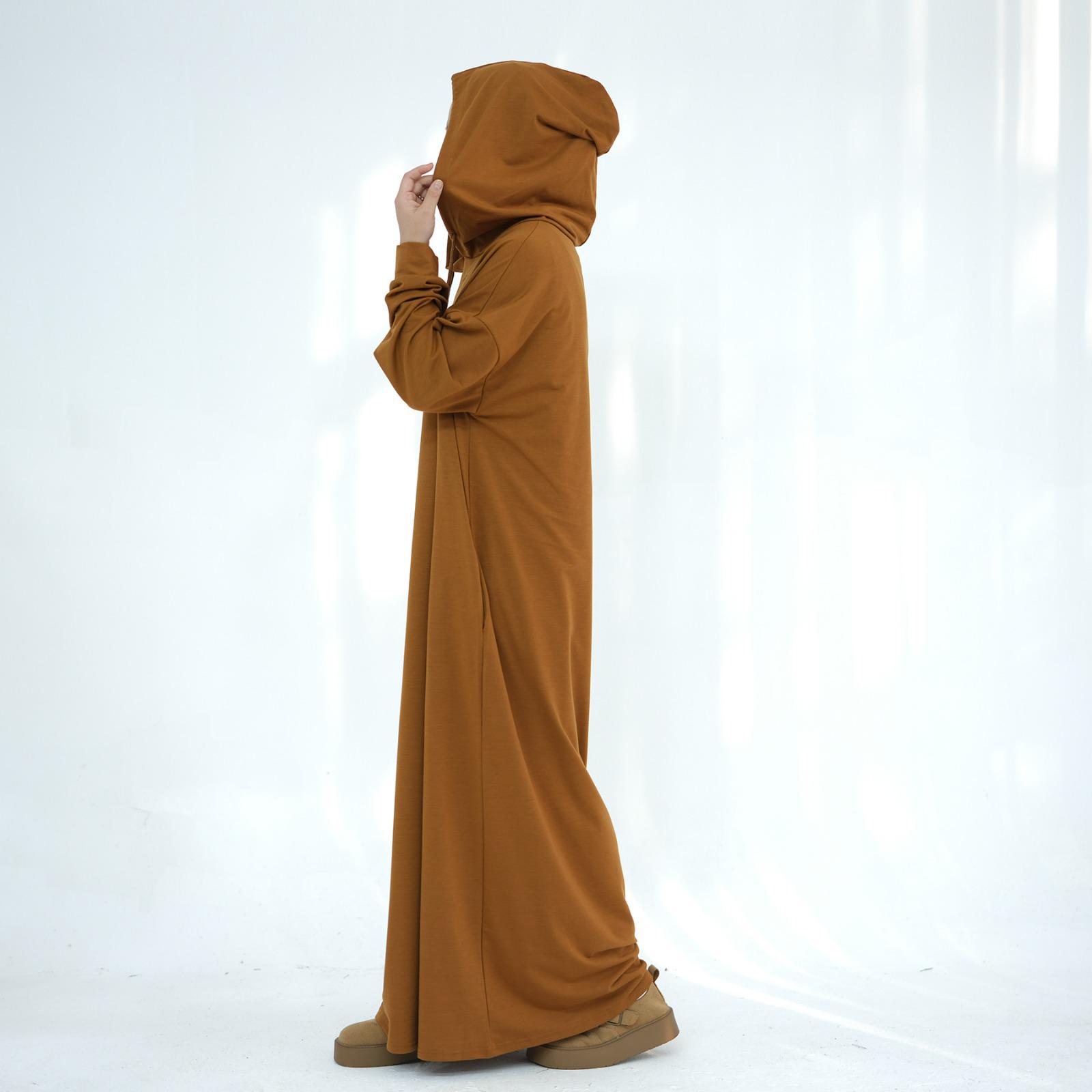 Hooded Abaya – Modest Long Sleeve Maxi Dress for Women