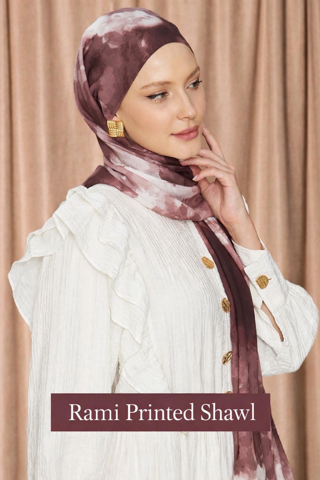 Rami Modal Printed Hijab – Soft Lightweight Scarf
