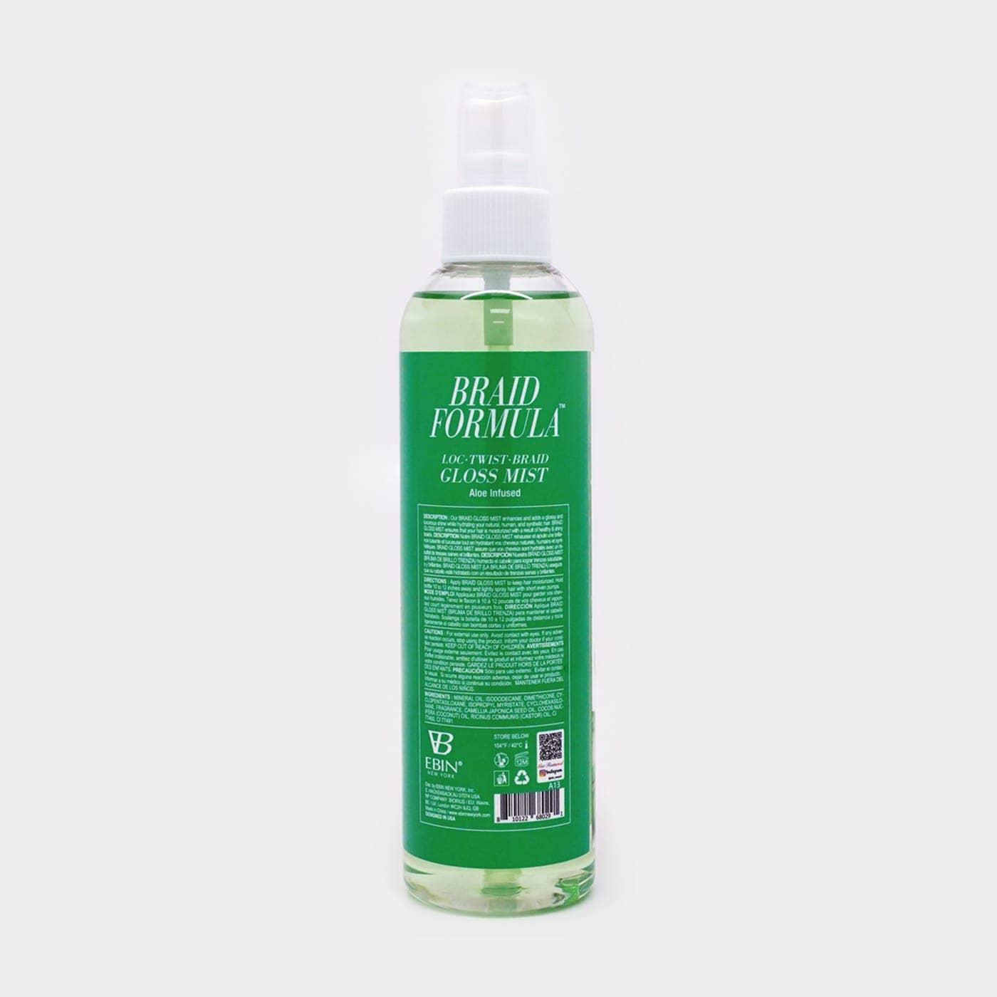 BRAID FORMULA LOC. TWIST. BRAID GLOSS MIST 250ML (8OZ) - HYDRATING