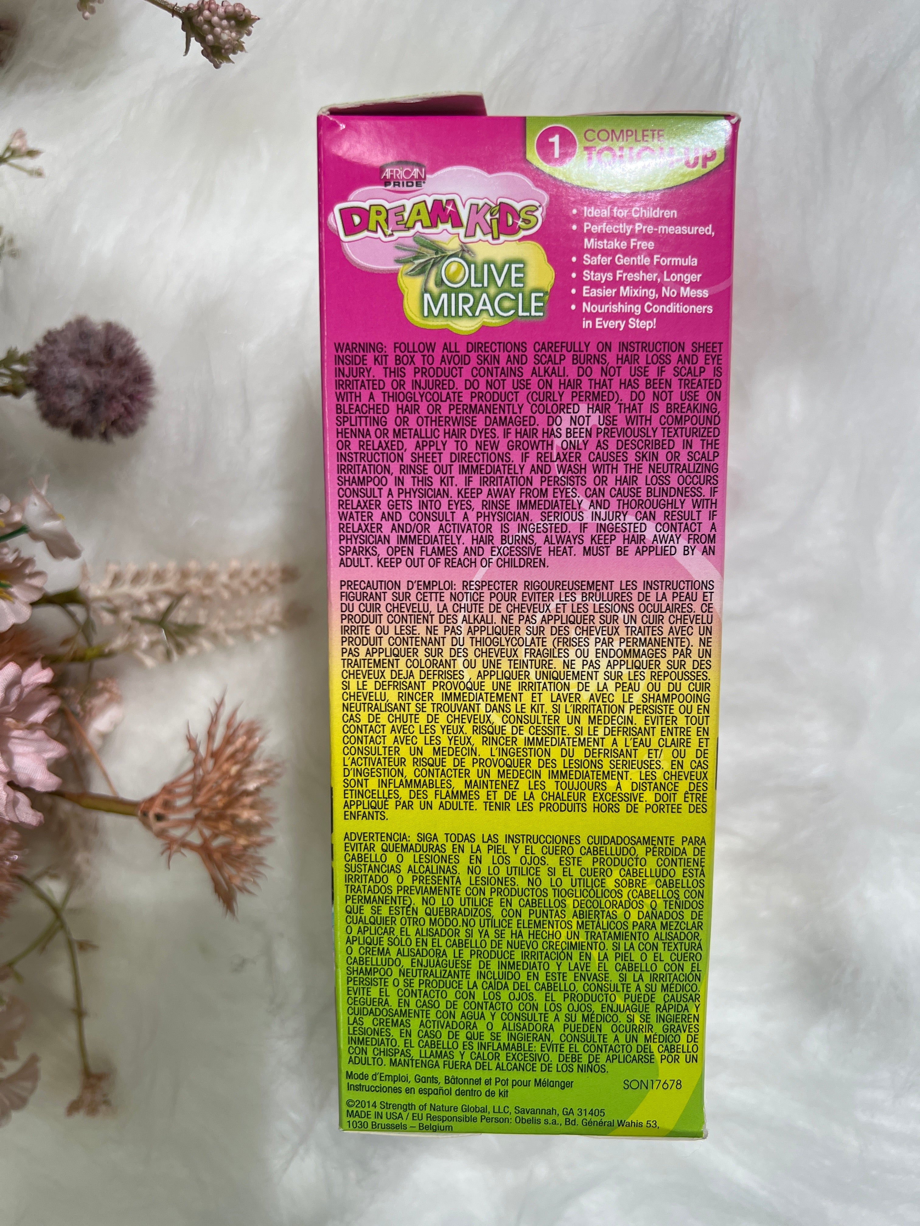 African Pride Dream kids olive miracle No-Lye Relaxer/Regular Kit