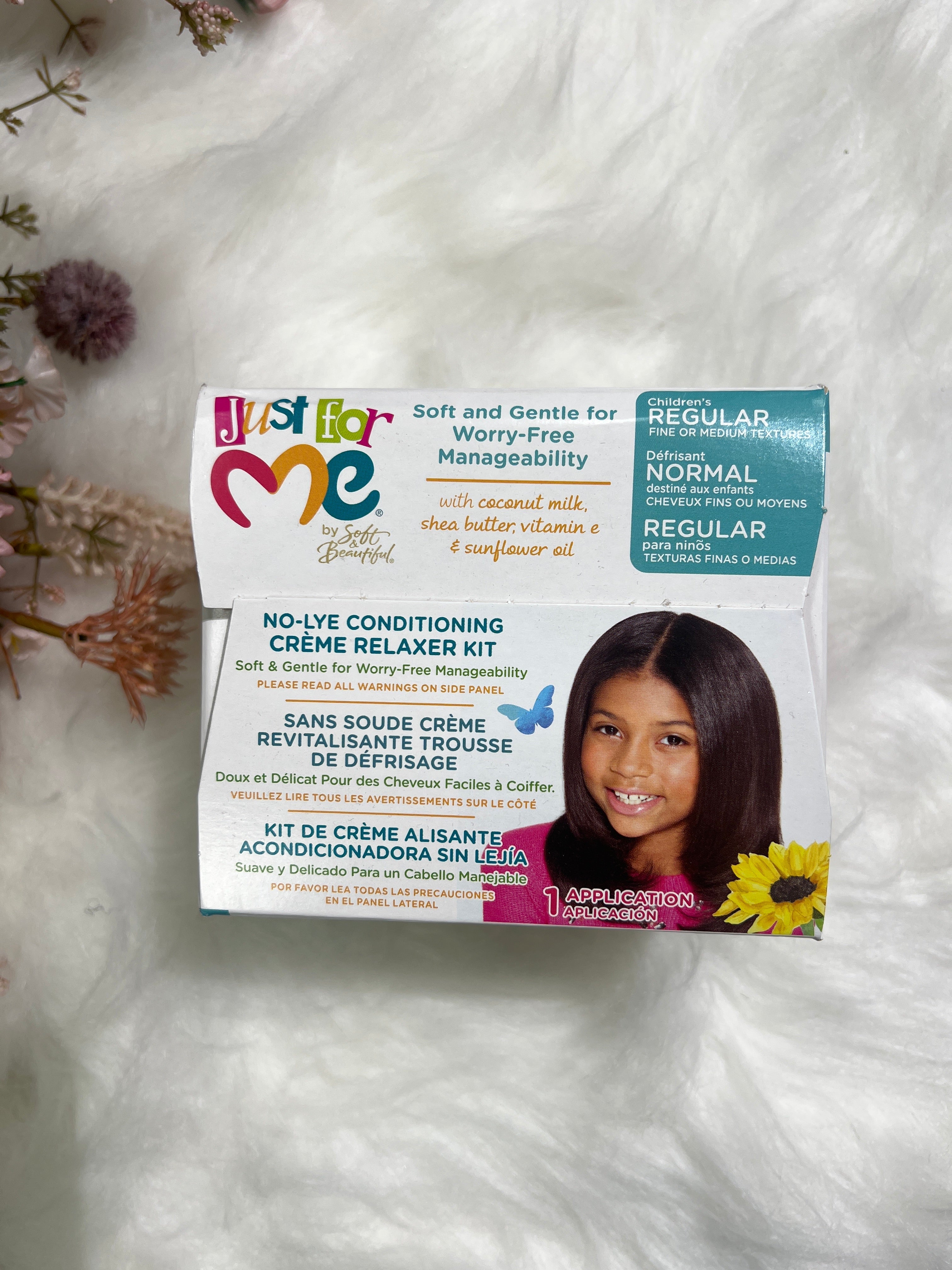 Just for me by Soft &Beautiful No-lye conditioning Crème relaxer kit/ children's regular