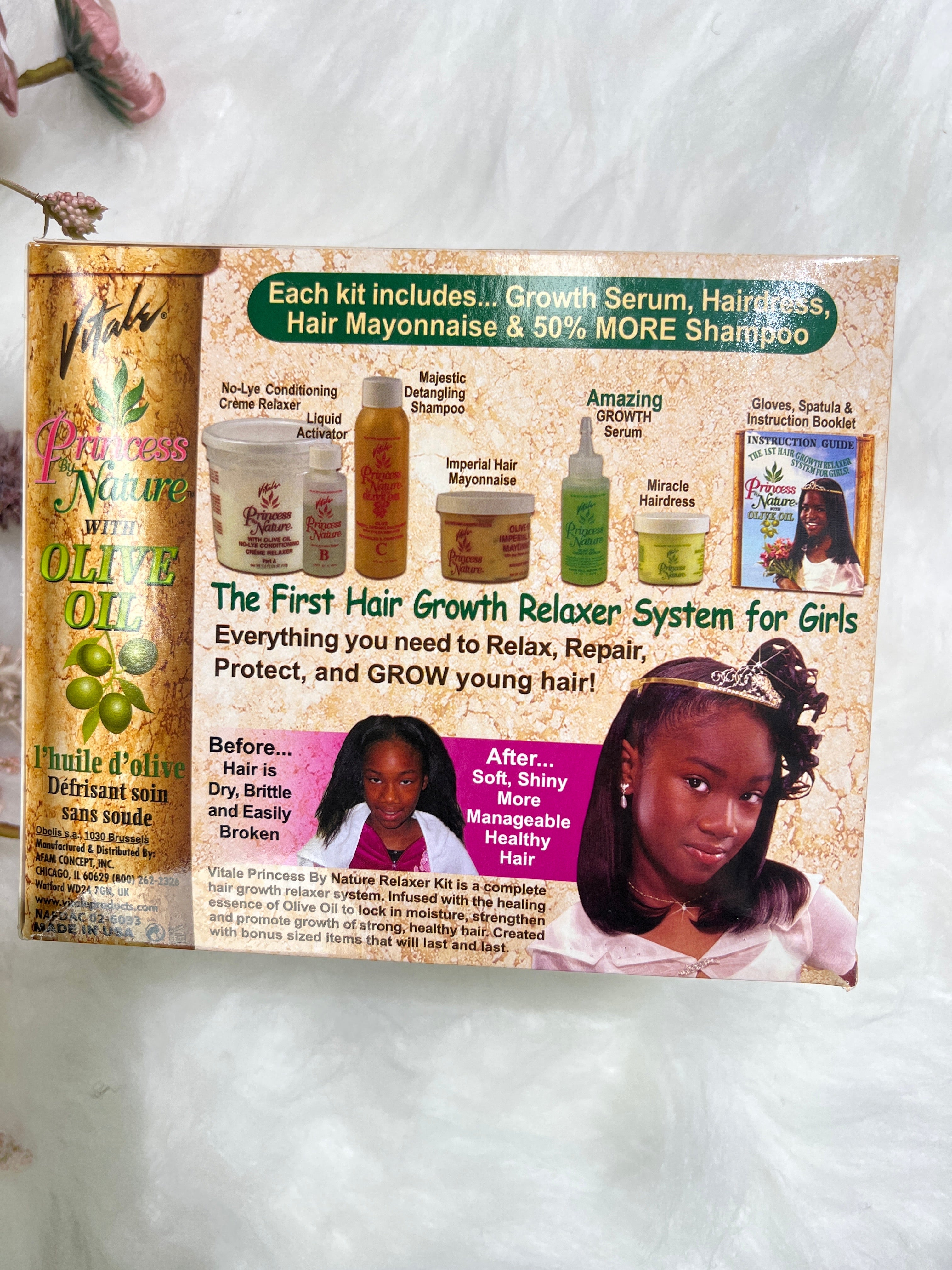 Princess by nature No-lye conditioning Crème relaxer with olive oil by Vitals/Regular