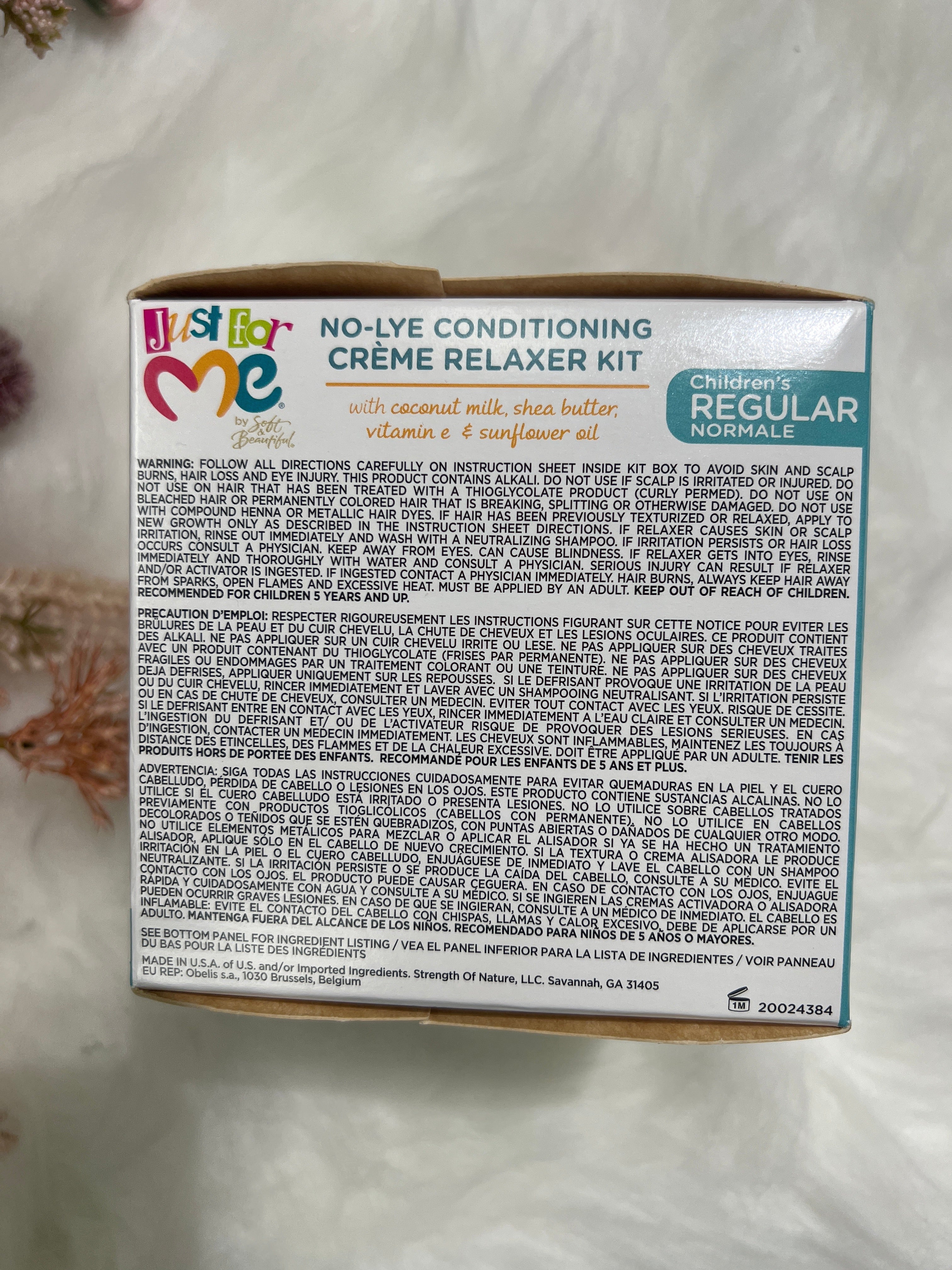 Just for me by Soft &Beautiful No-lye conditioning Crème relaxer kit/ children's regular