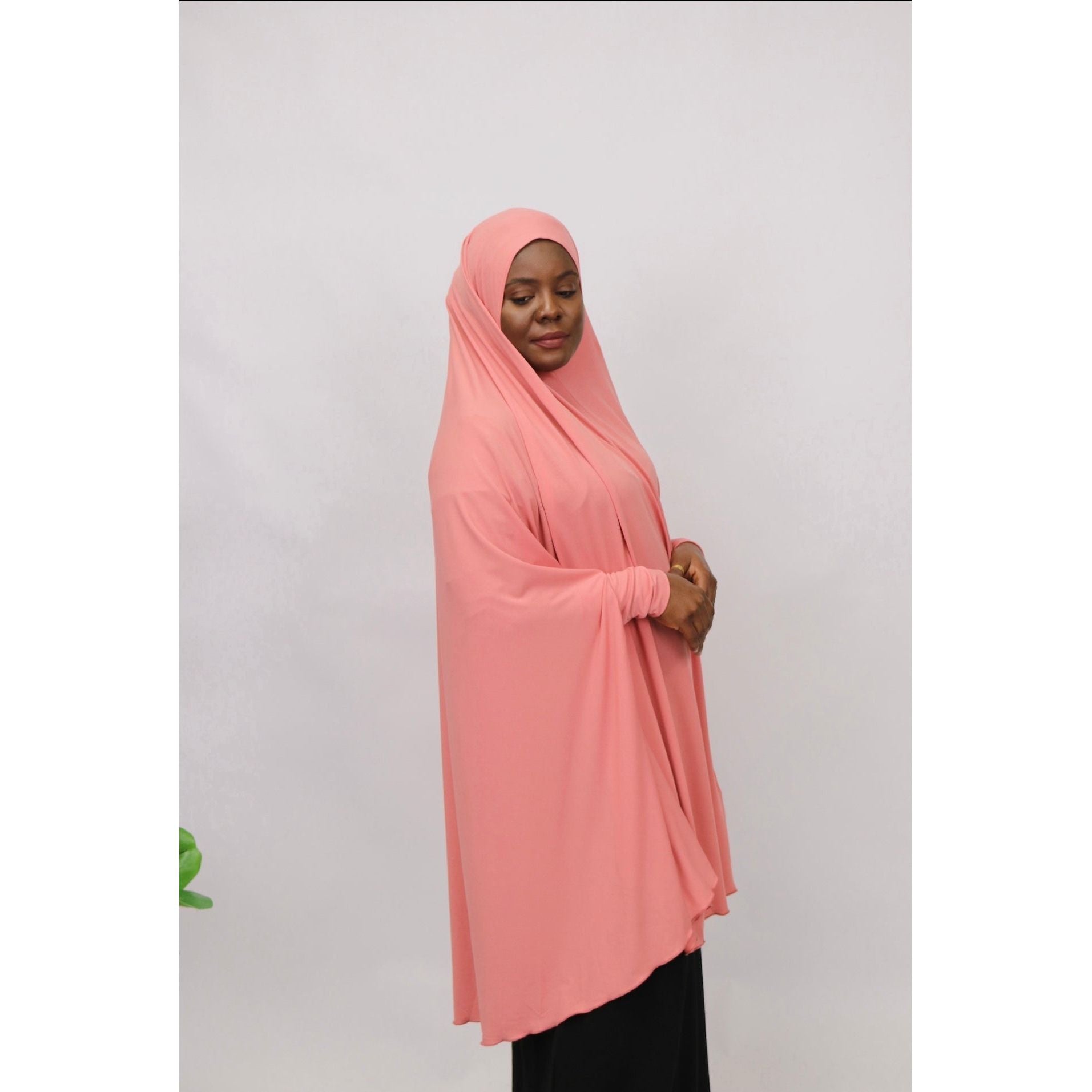 Sleeved Jilbab- Salmon rose - Somah and Mikhail