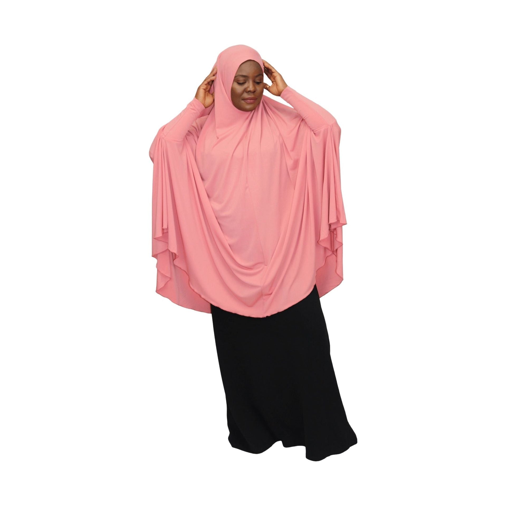 Sleeved Jilbab- Salmon rose - Somah and Mikhail