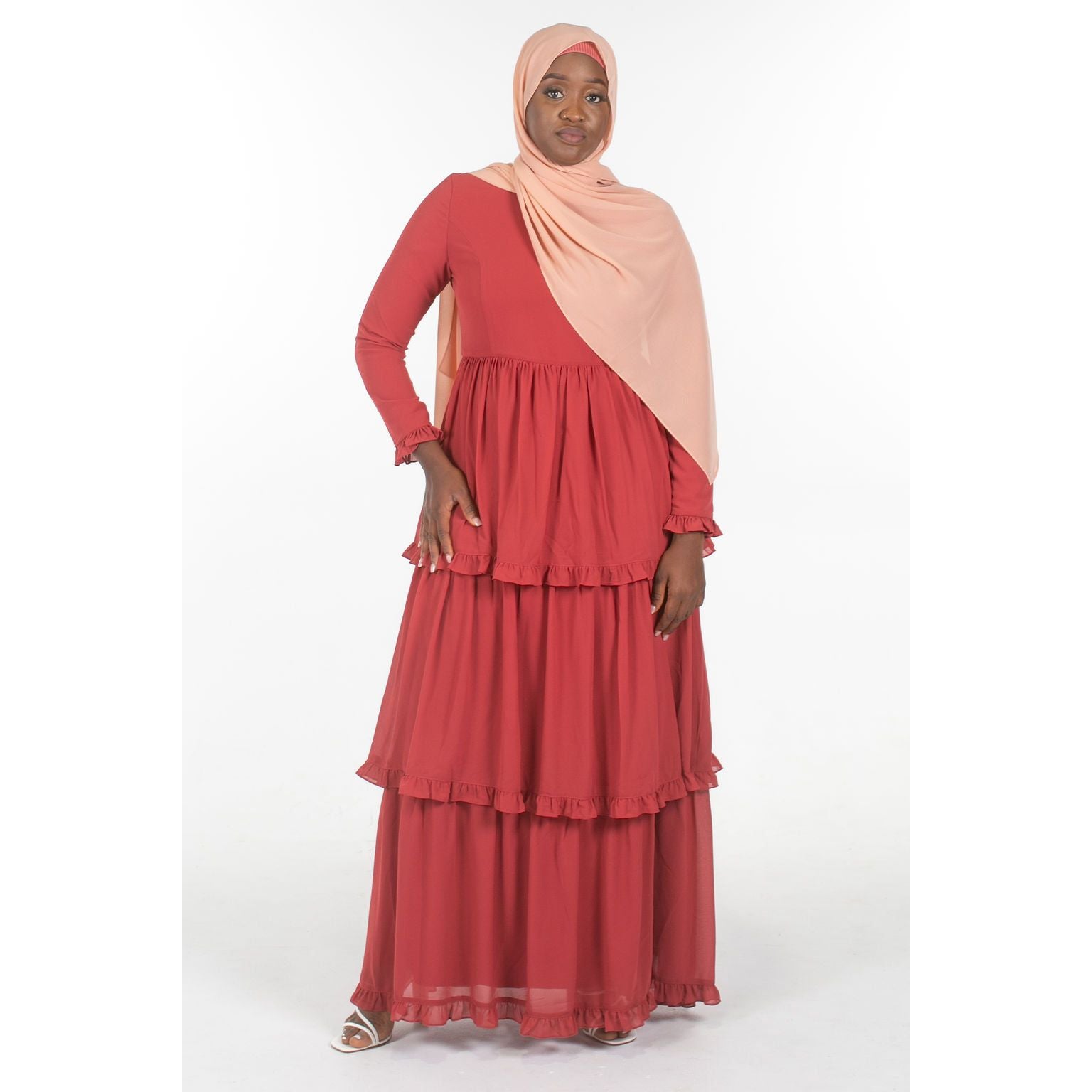 Mariam Tiered chiffon dress - Somah and Mikhail