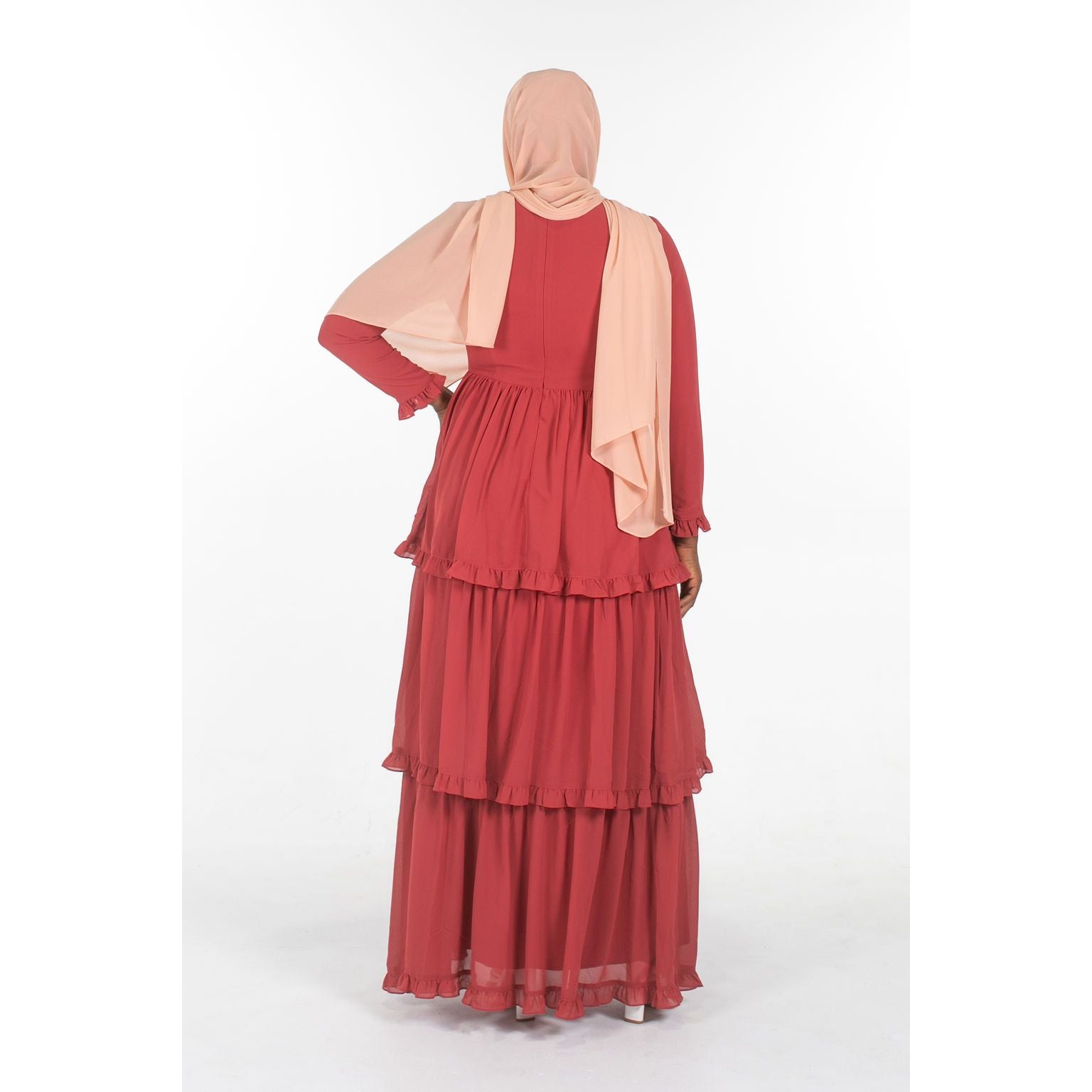 Mariam Tiered chiffon dress - Somah and Mikhail