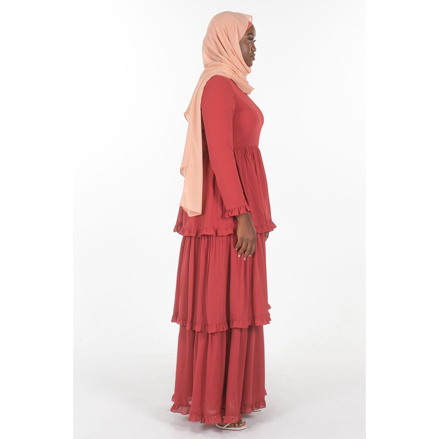 Mariam Tiered chiffon dress - Somah and Mikhail