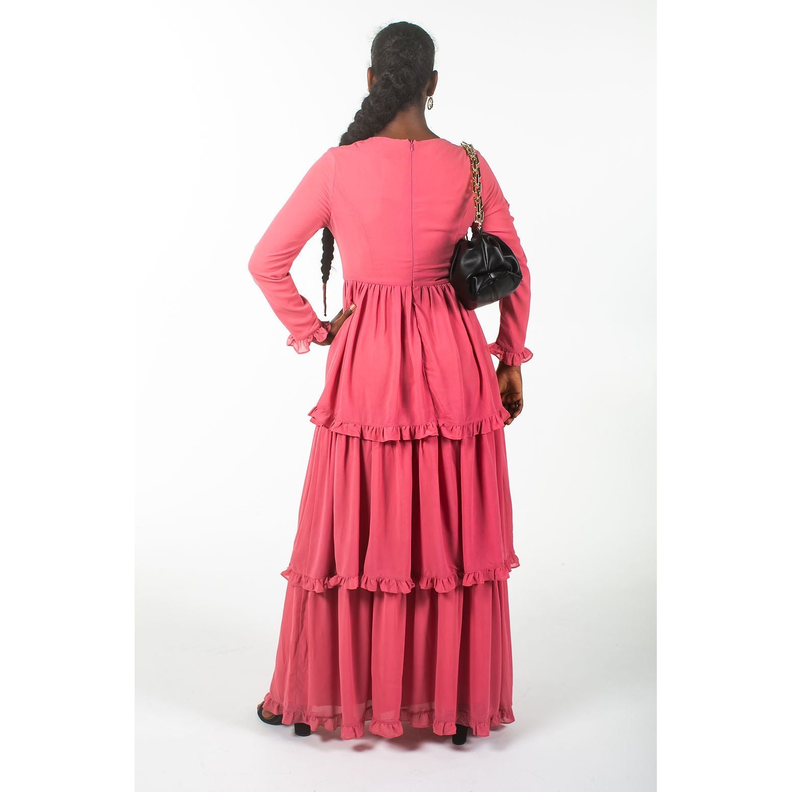 Mariam chiffon dress-pink - Somah and Mikhail