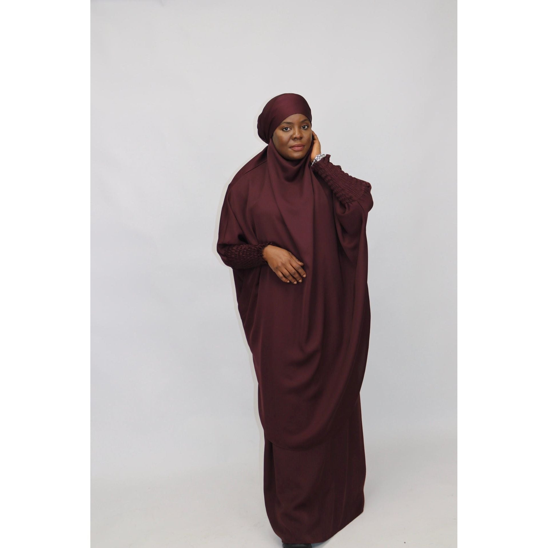 Two pieces jilbab-old burgundy