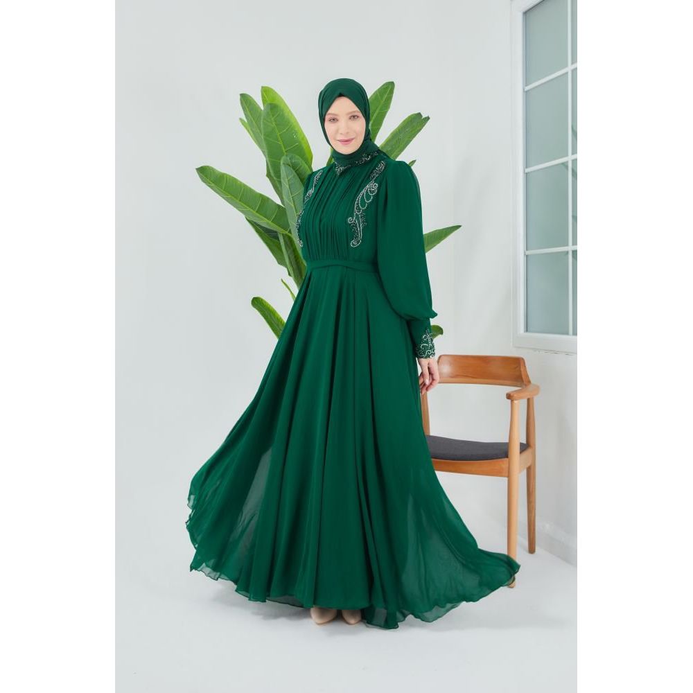 Green PLUS size evening dress Somah and Mikhail