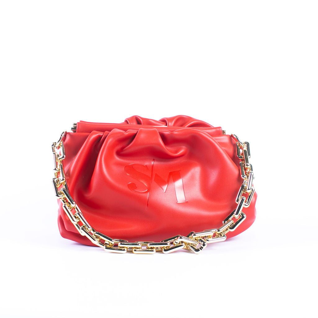 S&M Shoulder Bag Chain Pouch - Red - Somah and Mikhail