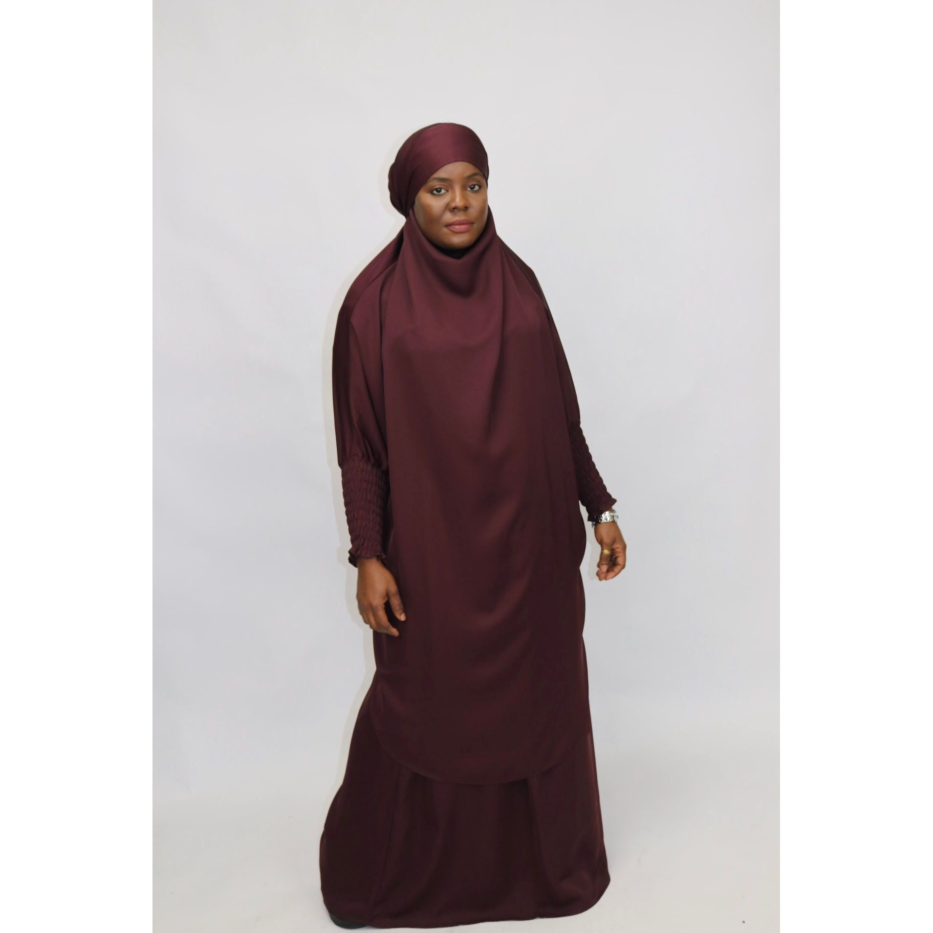 Two pieces jilbab-old burgundy