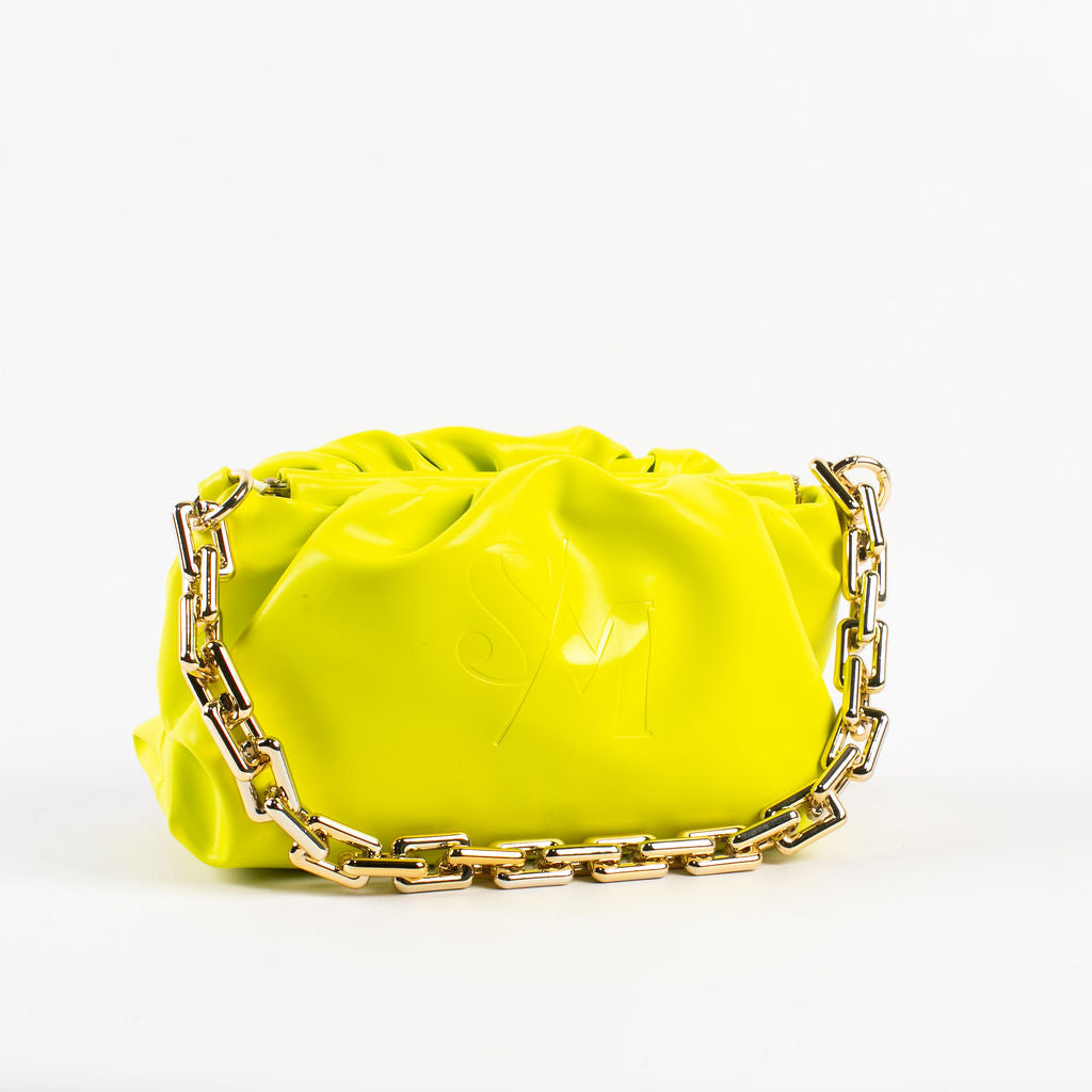 S&M Shoulder Bag Chain Pouch - Lemon Green - Somah and Mikhail
