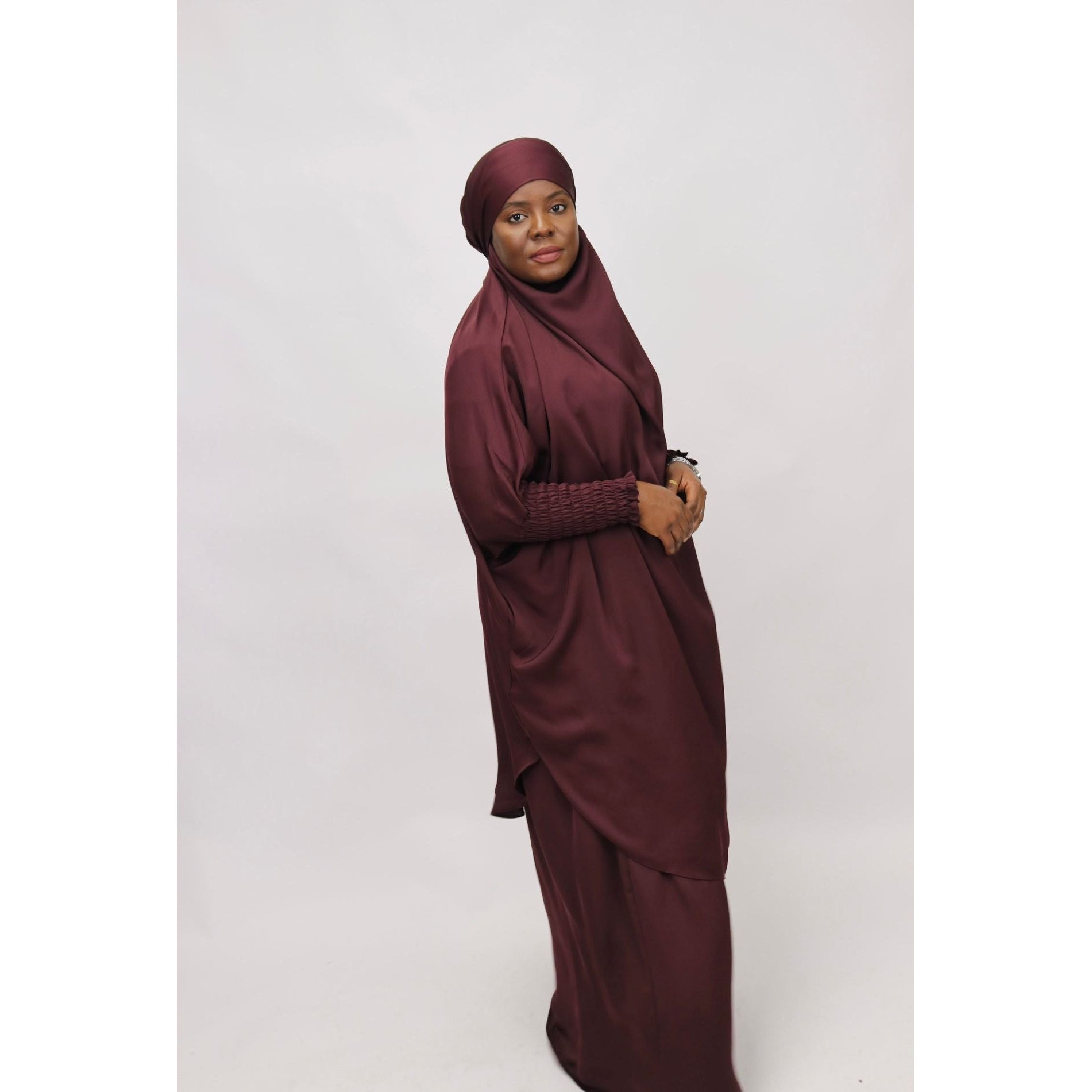 Two pieces jilbab-old burgundy