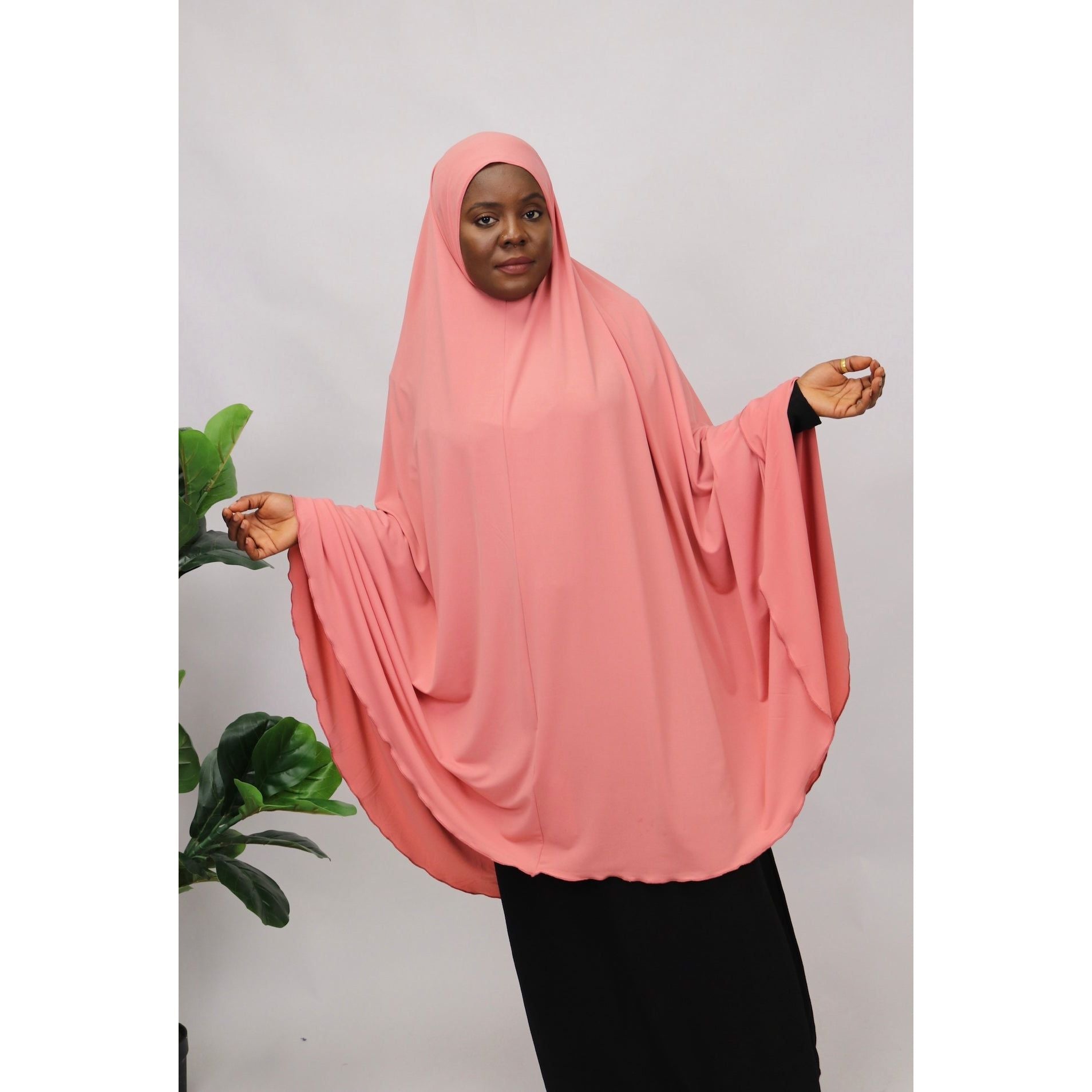 Sleeveless Jilbab- Salmon rose